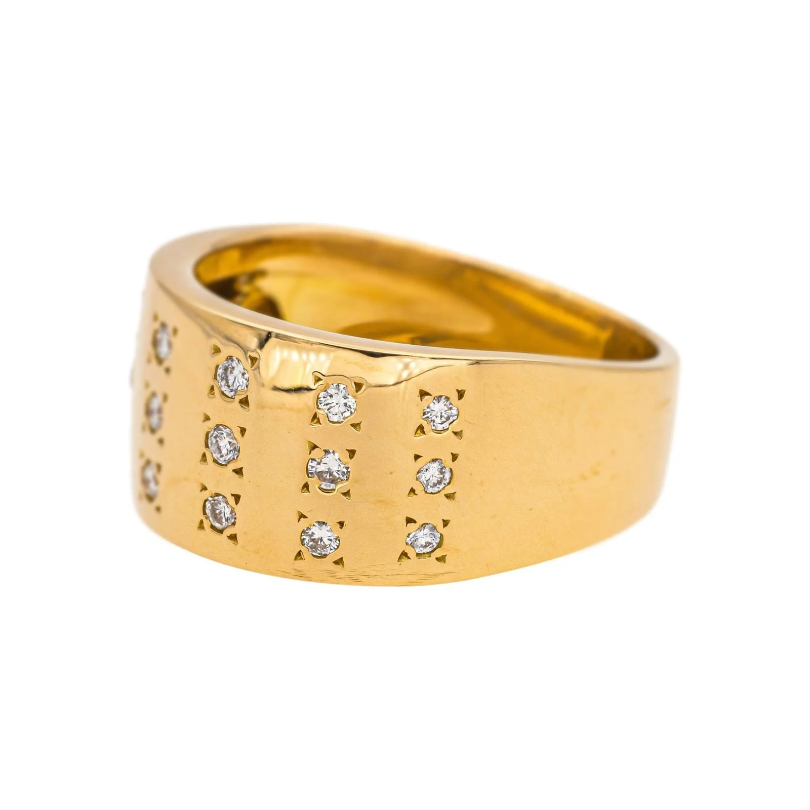 Yellow gold diamond ring  - Image 4