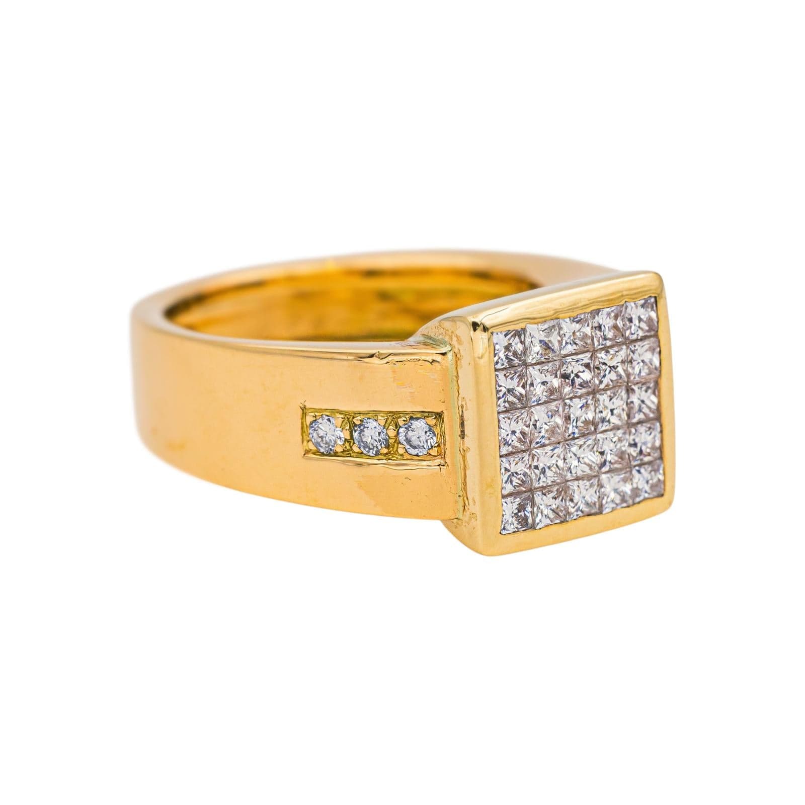 Yellow gold diamond ring  - Image 6