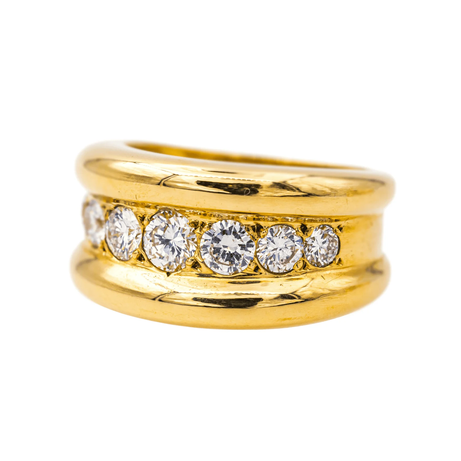 18k yellow gold Diamond ring - Image 3