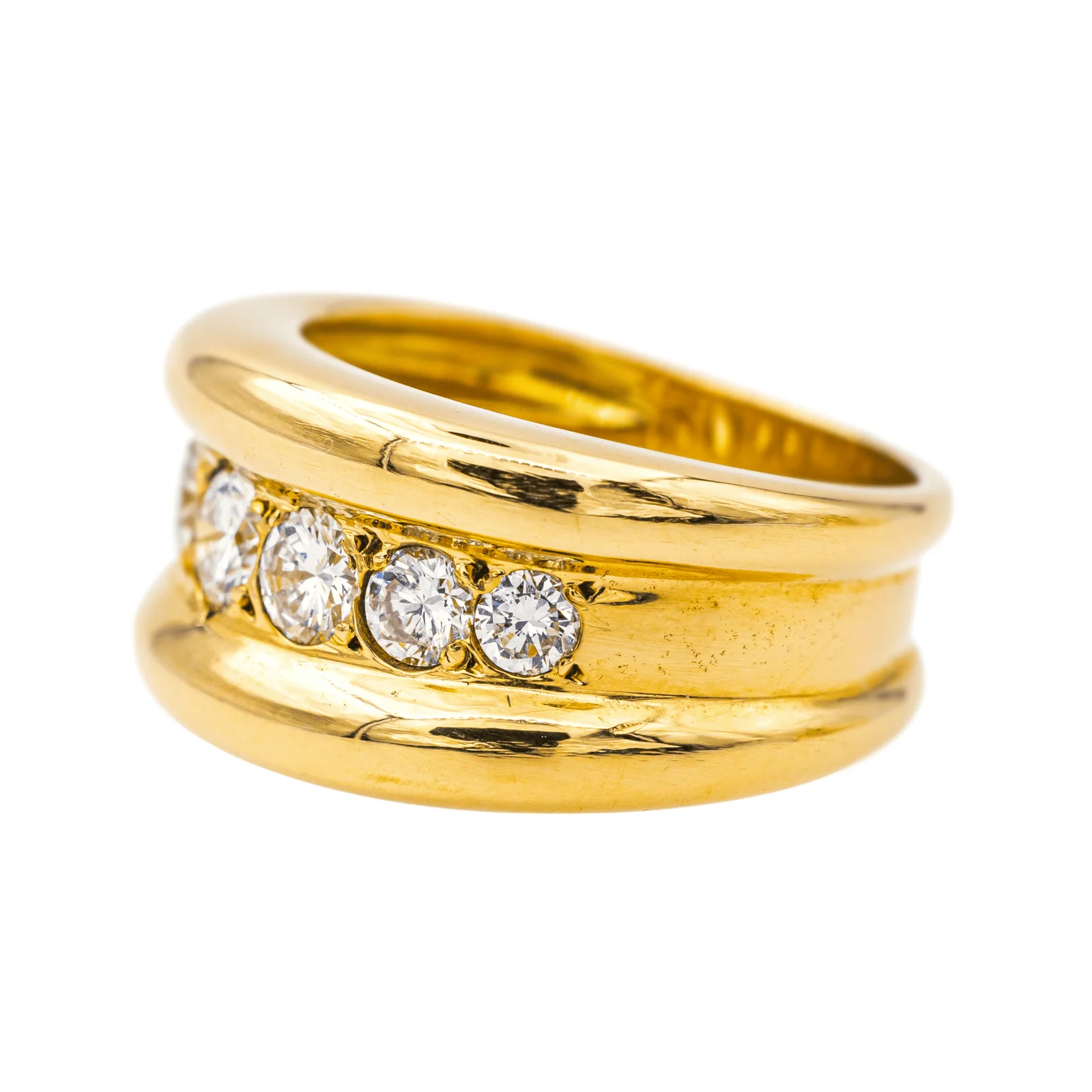 18k yellow gold Diamond ring - Image 4