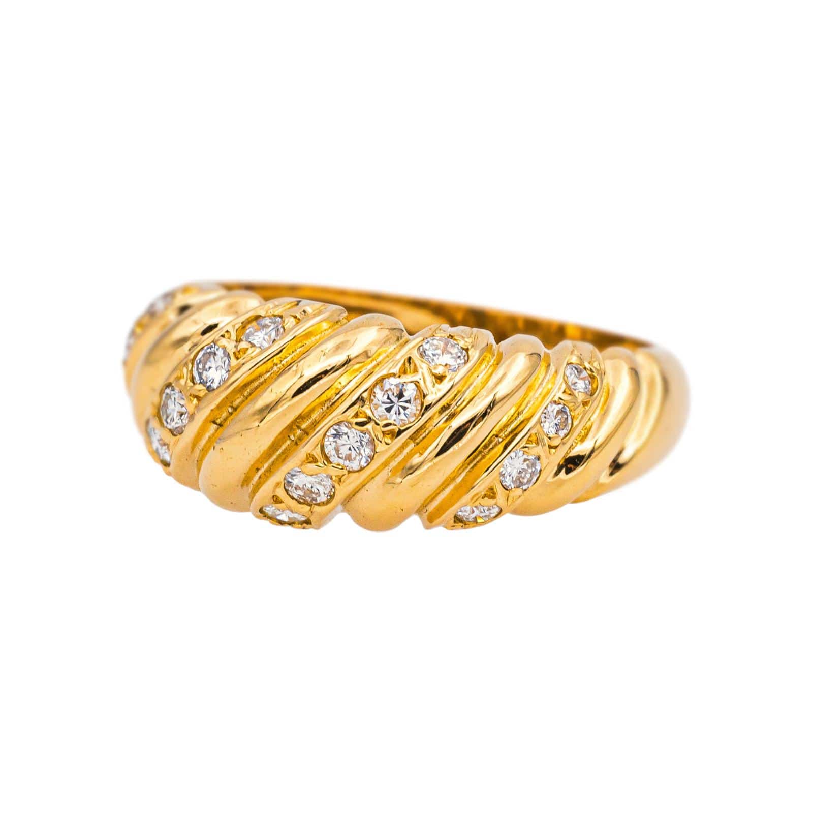 Yellow gold diamond ring - Image 3