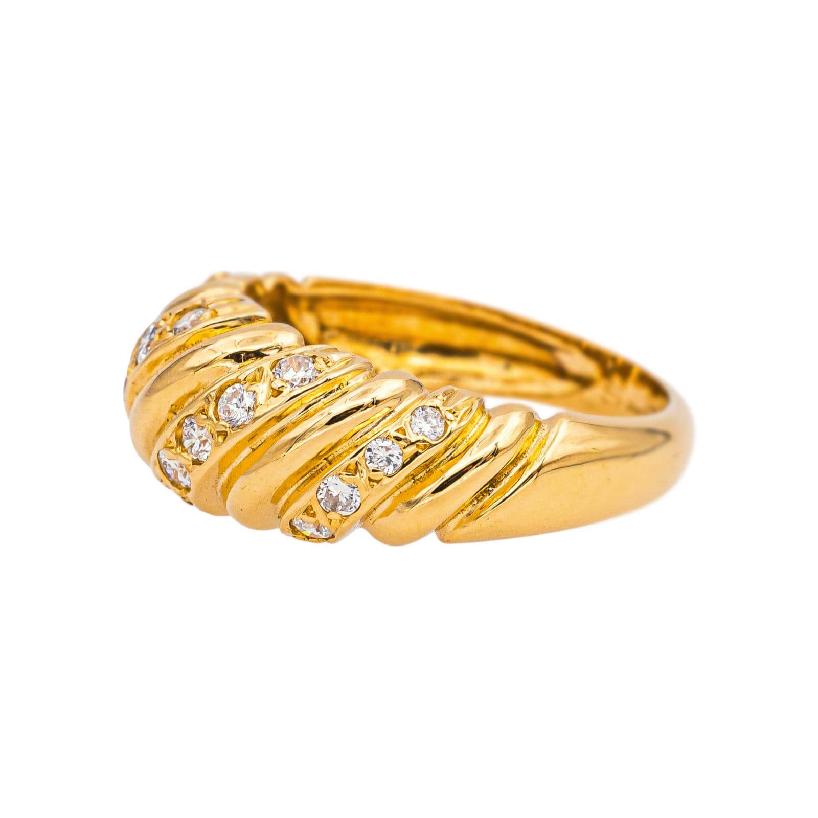 Yellow gold diamond ring - Image 4