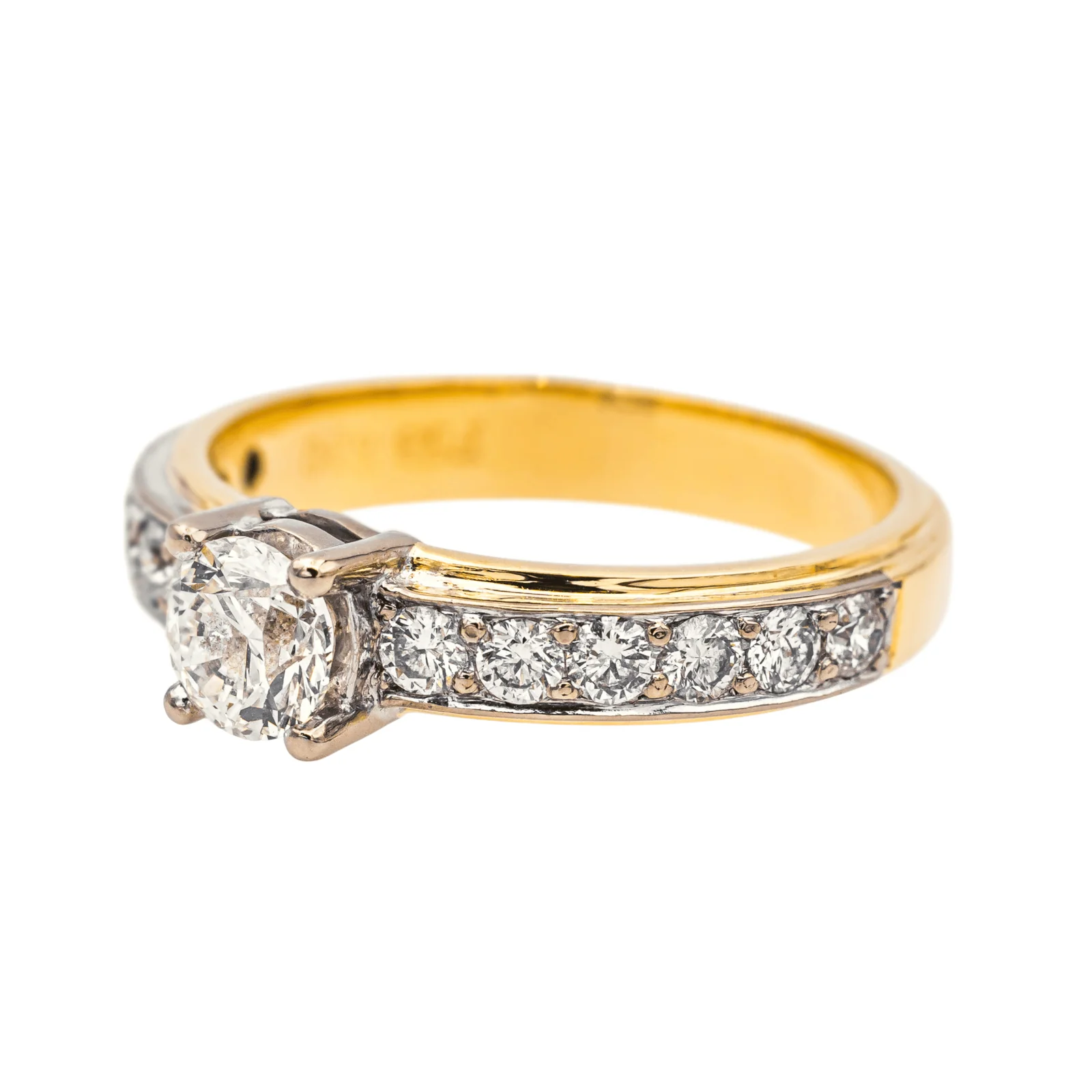 Yellow gold, White gold Diamond Ring  - Image 4