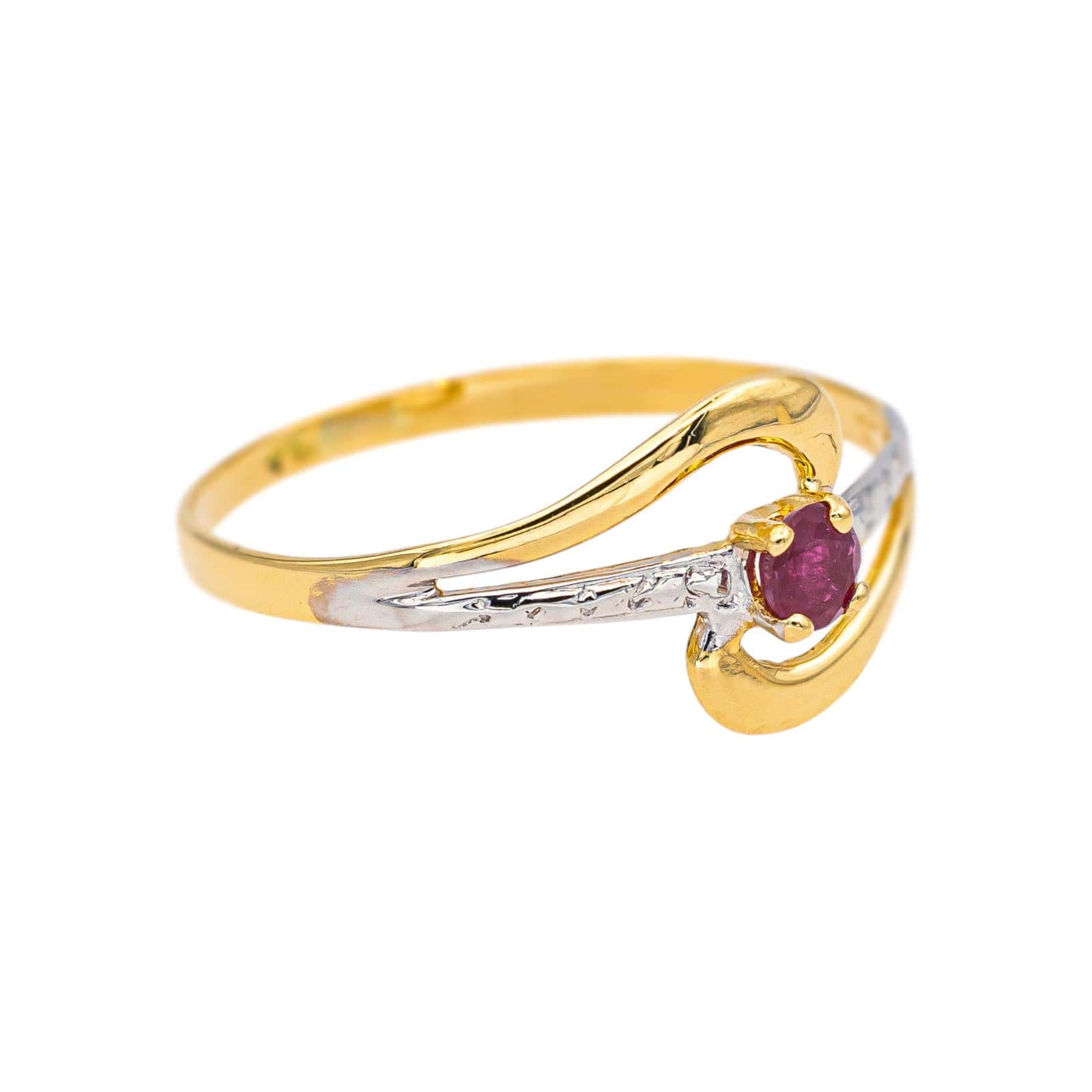 Yellow Gold Ruby Ring - Image 6