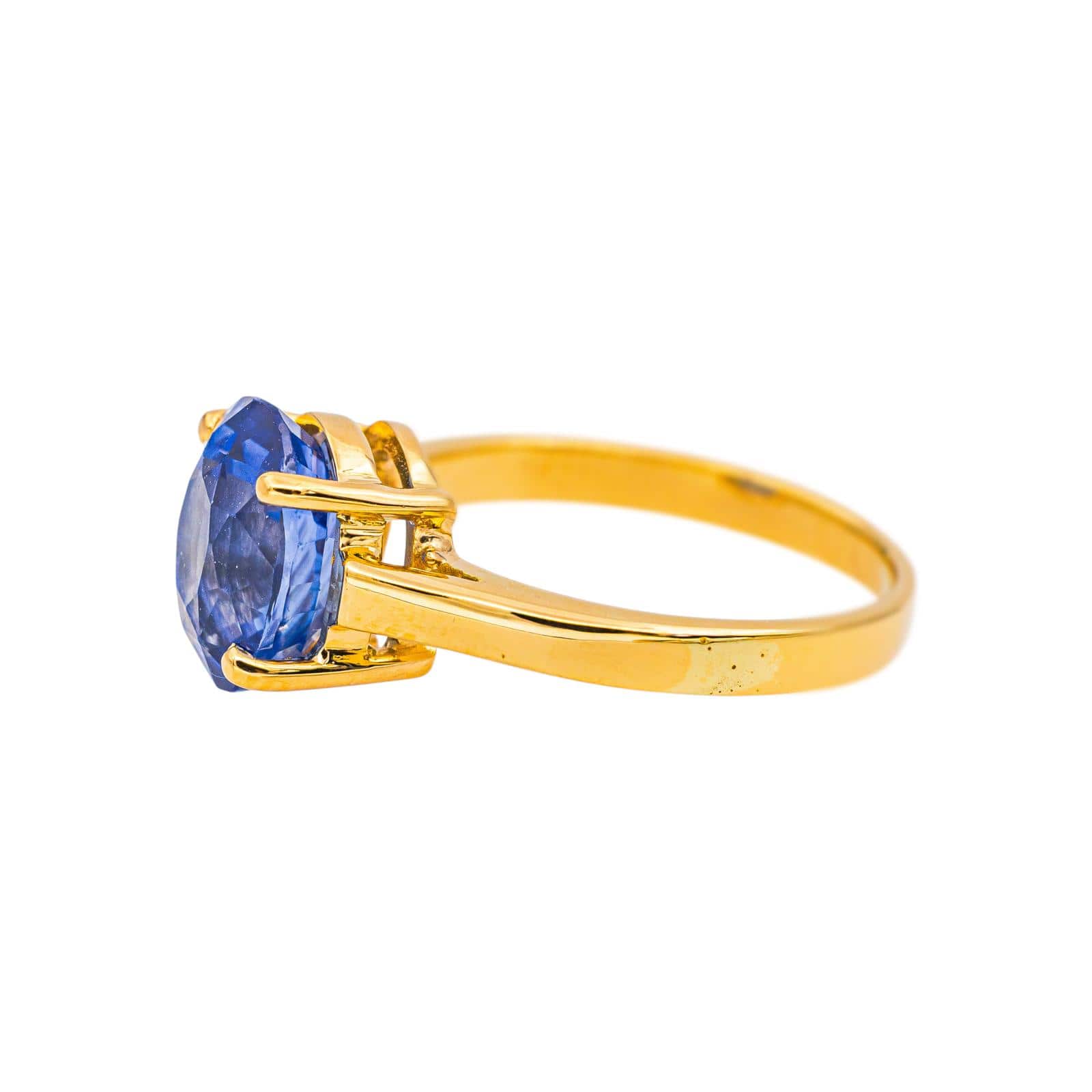 Yellow Gold Sapphire Ring  - Image 4