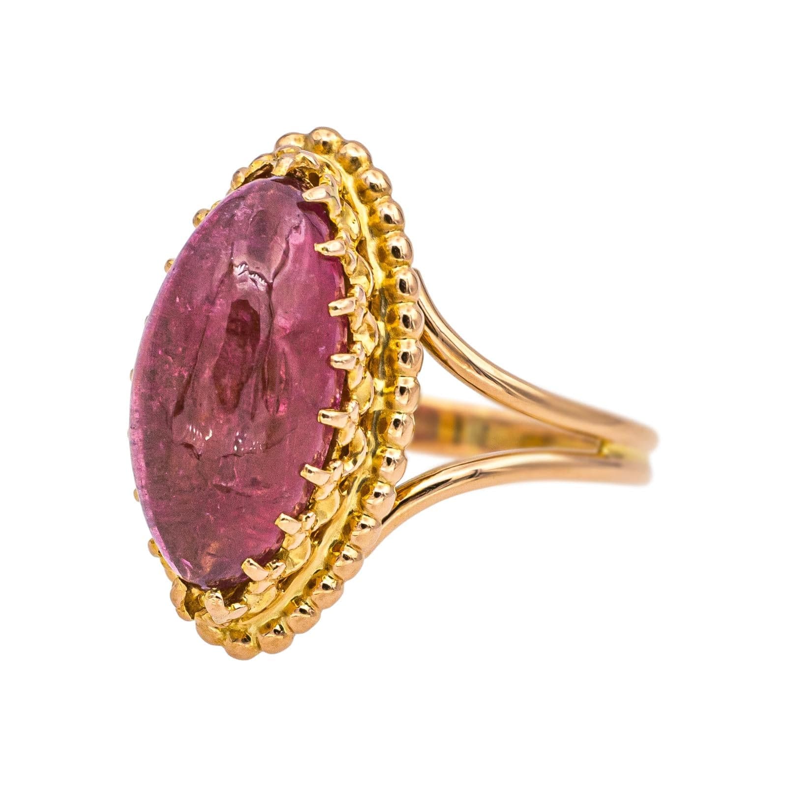 Yellow gold Tourmaline ring - Image 3