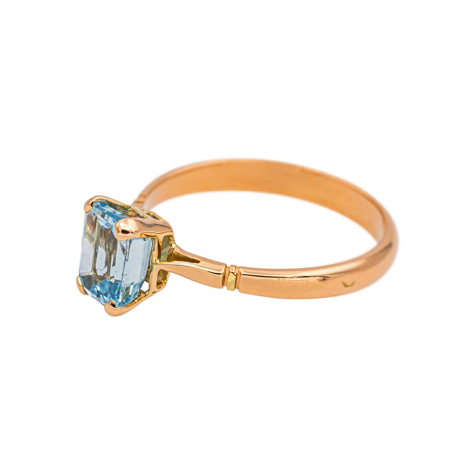 Rose gold Aquamarine ring  - Image 4