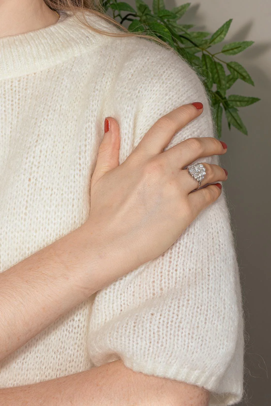 Ring platinum, White gold Diamond  - Image 2