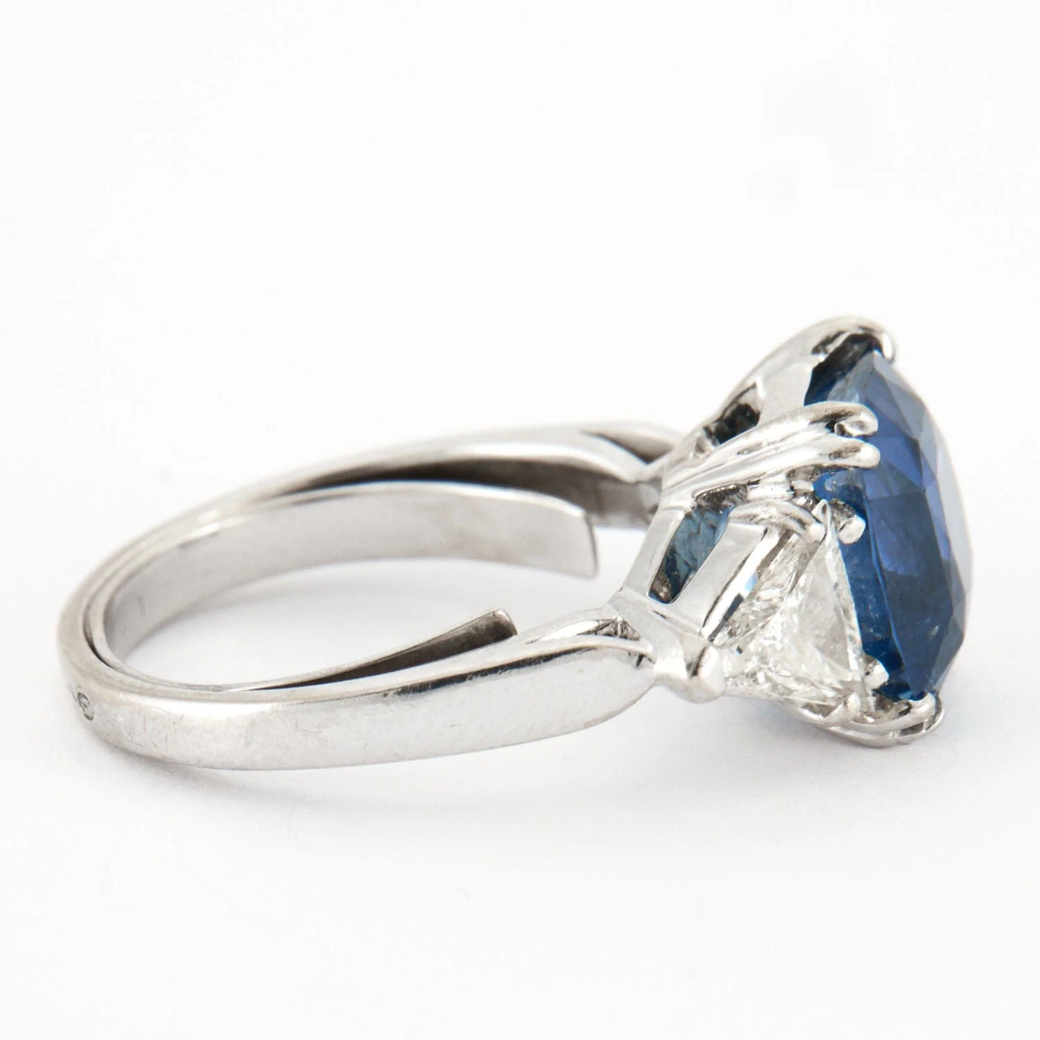 Ceylon Sapphire Diamond Ring White gold - Image 6