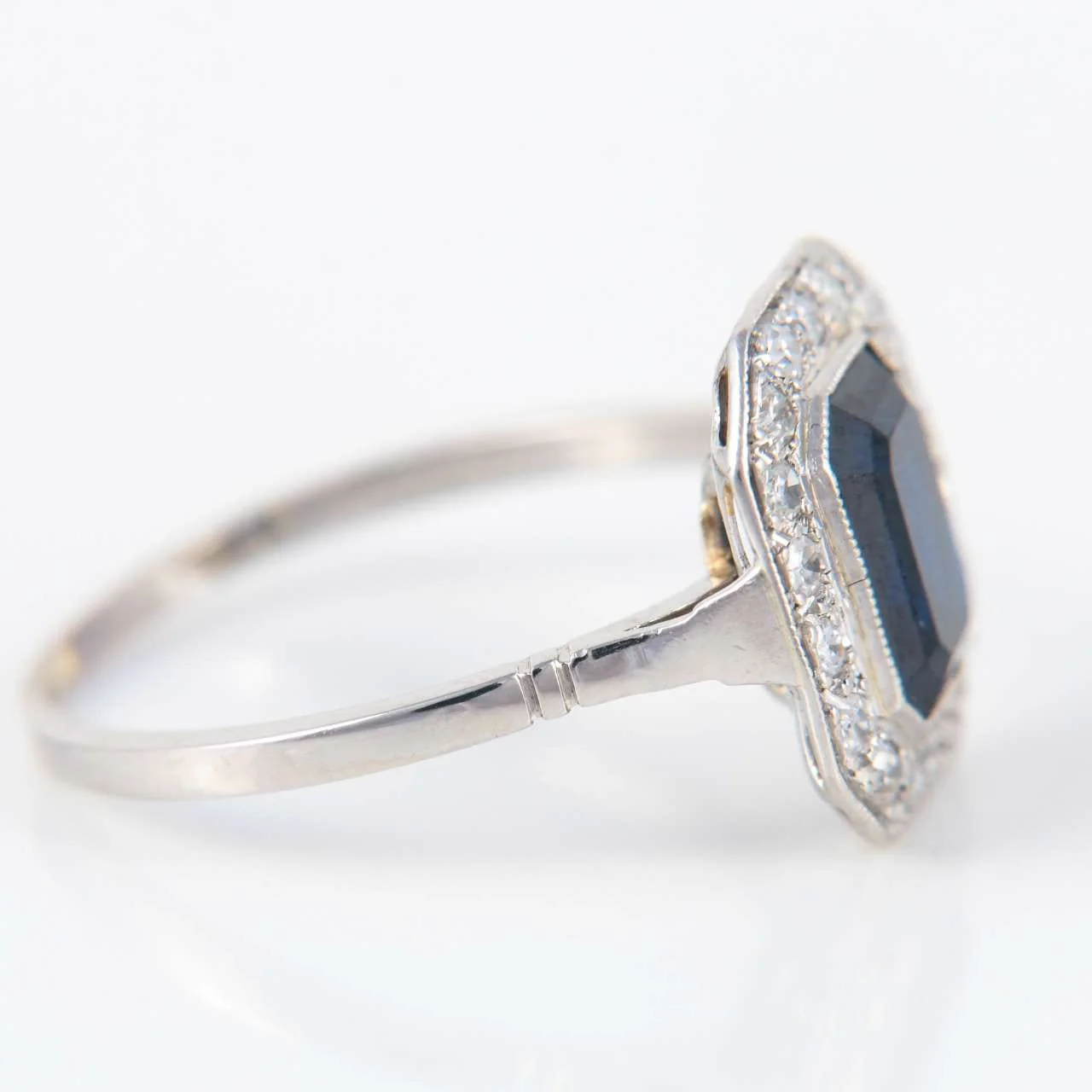 Sapphire Diamond Ring platinum - Image 3