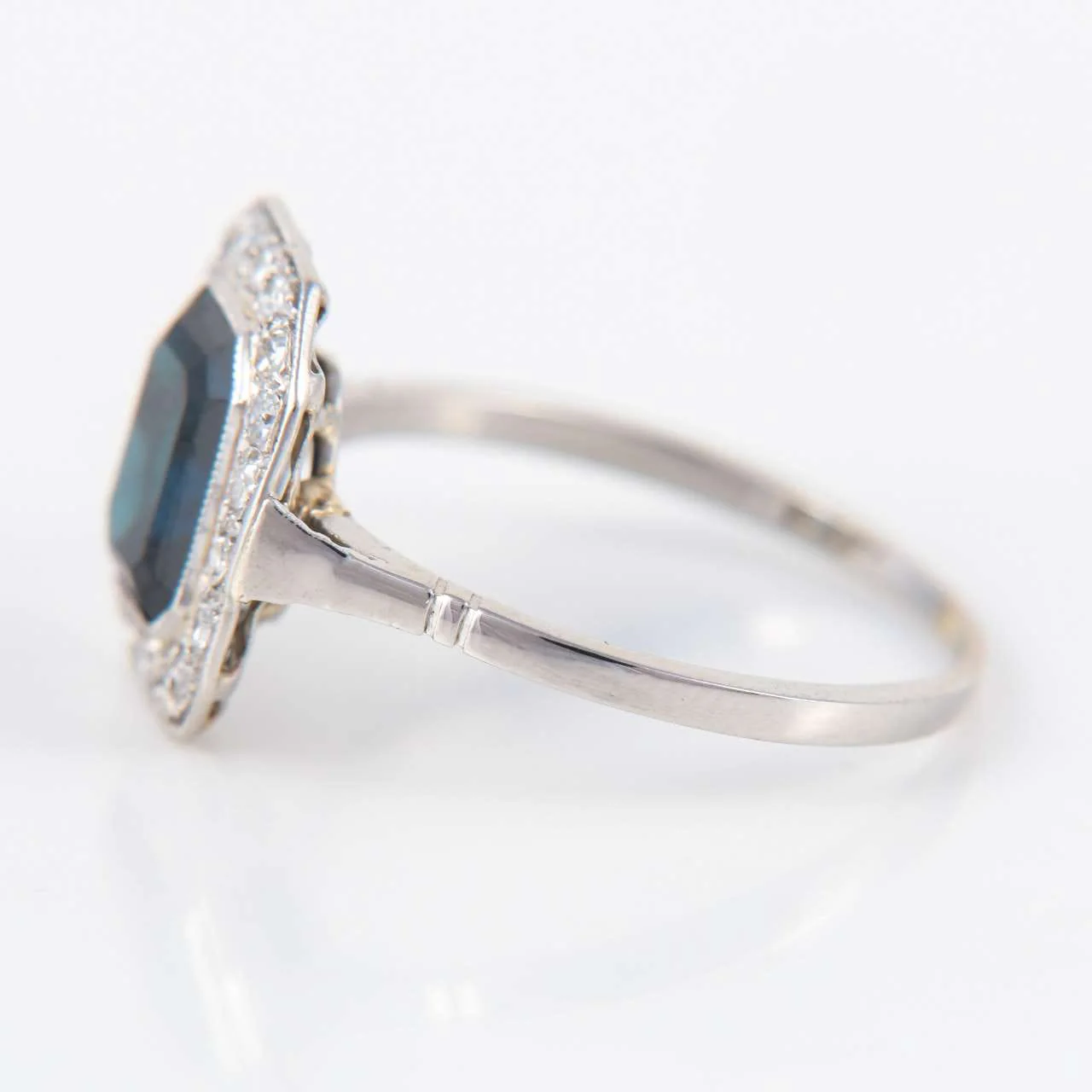 Sapphire Diamond Ring platinum - Image 5