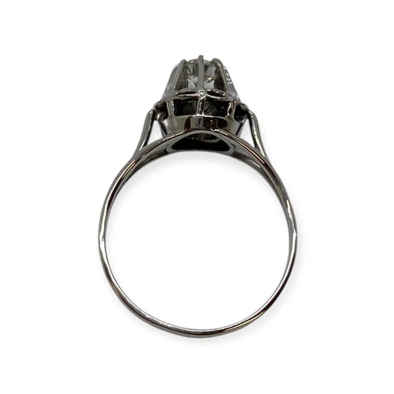 Ring Solitaire diamond in 18K white gold  - Image 5