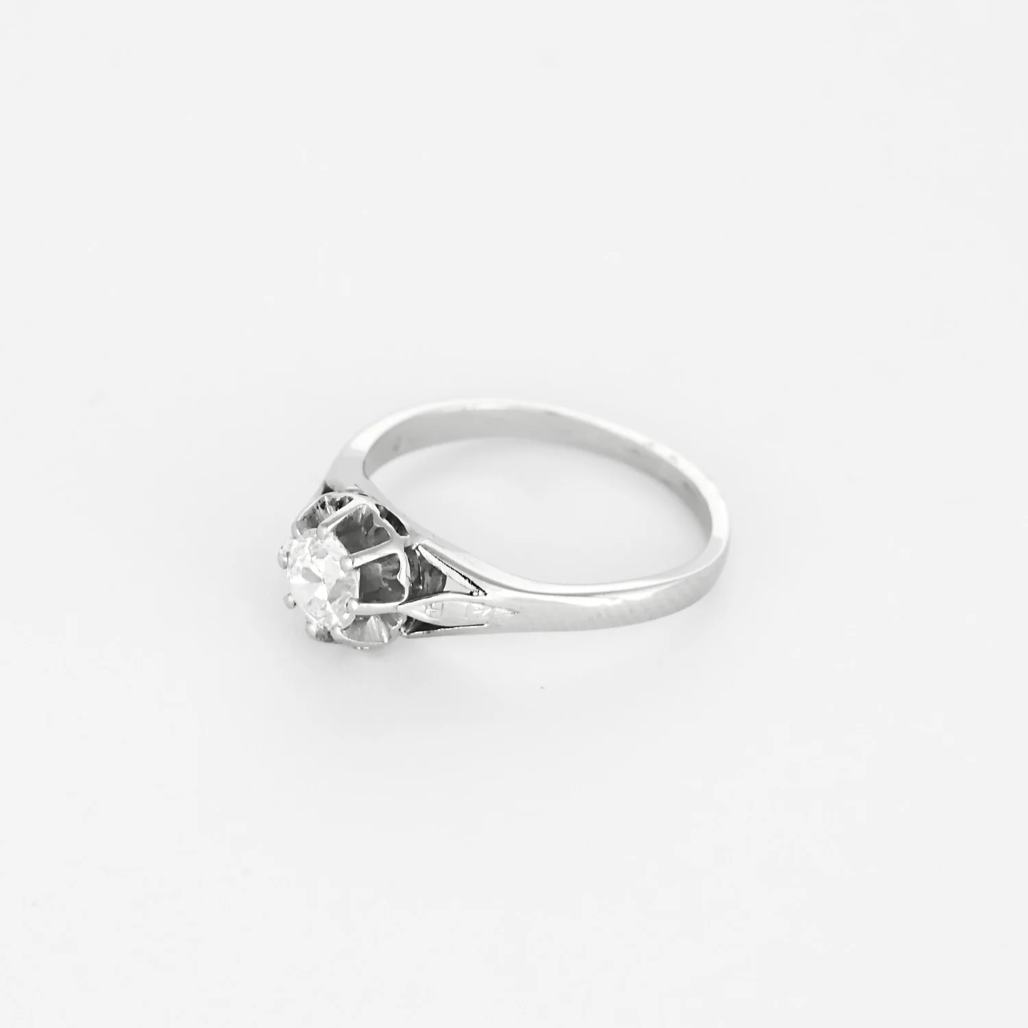 Ring Solitaire in white gold and diamond  - Image 3
