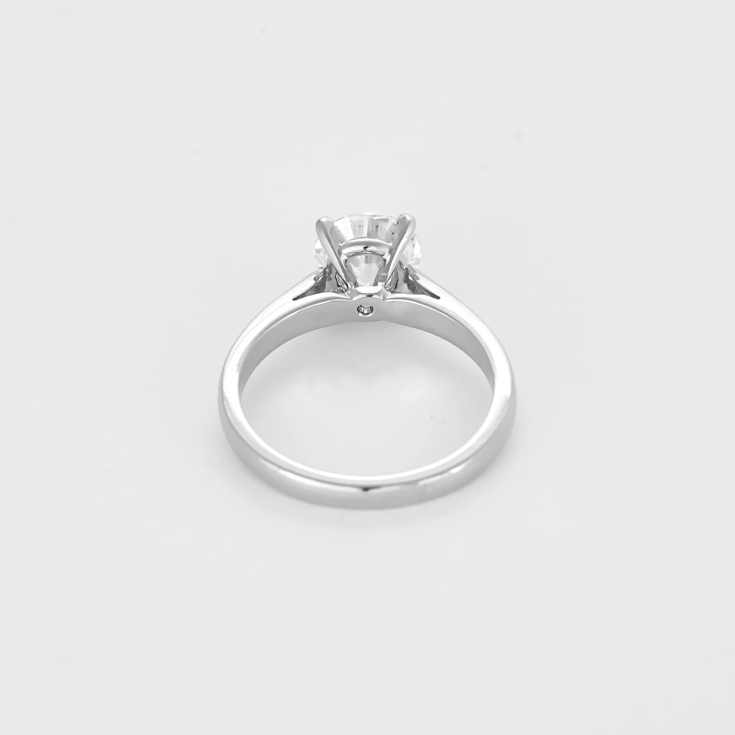 Ring Solitaire in platinum and 1.50 carat diamond  - Image 7