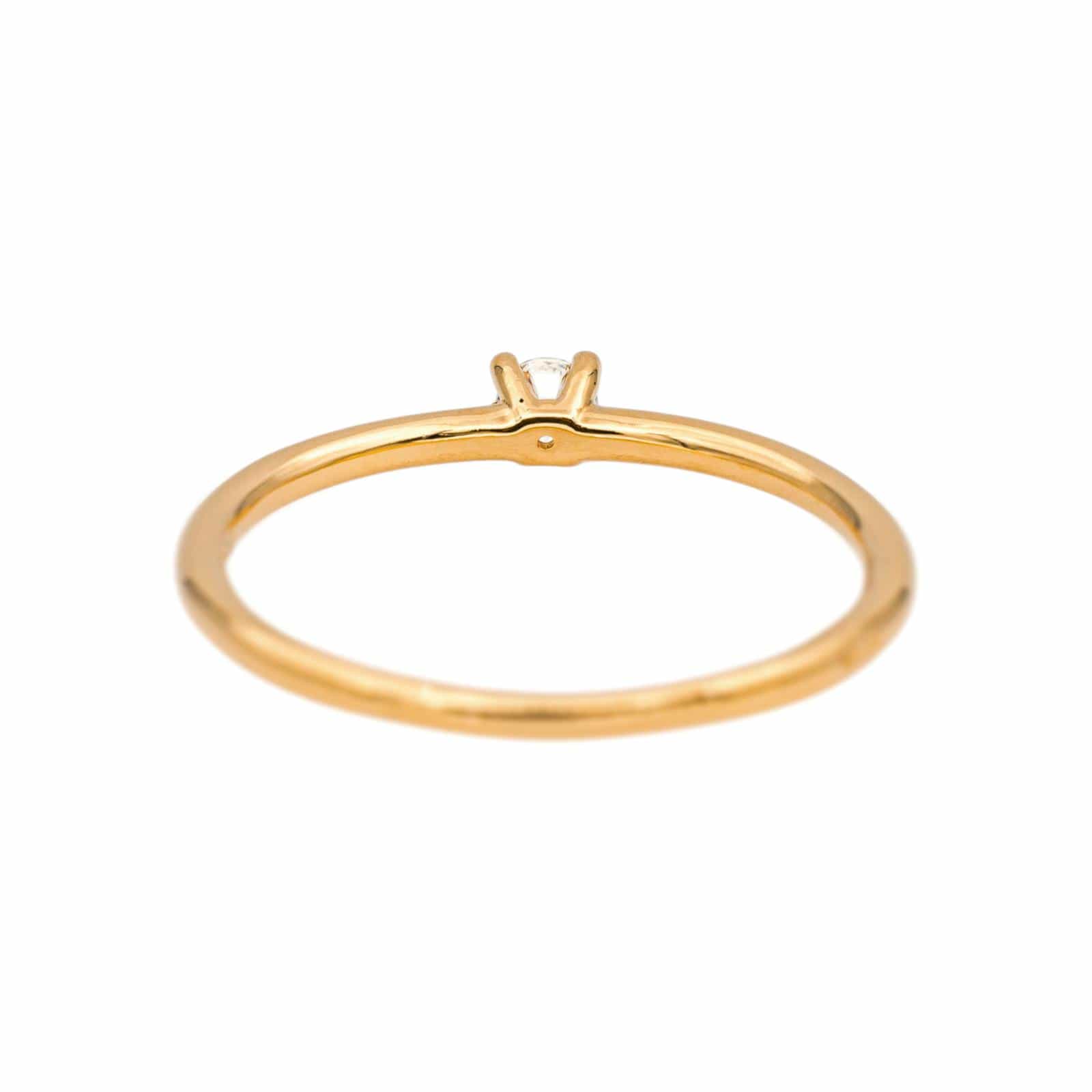 Ring Solitaire Yellow gold Diamond  - Image 5