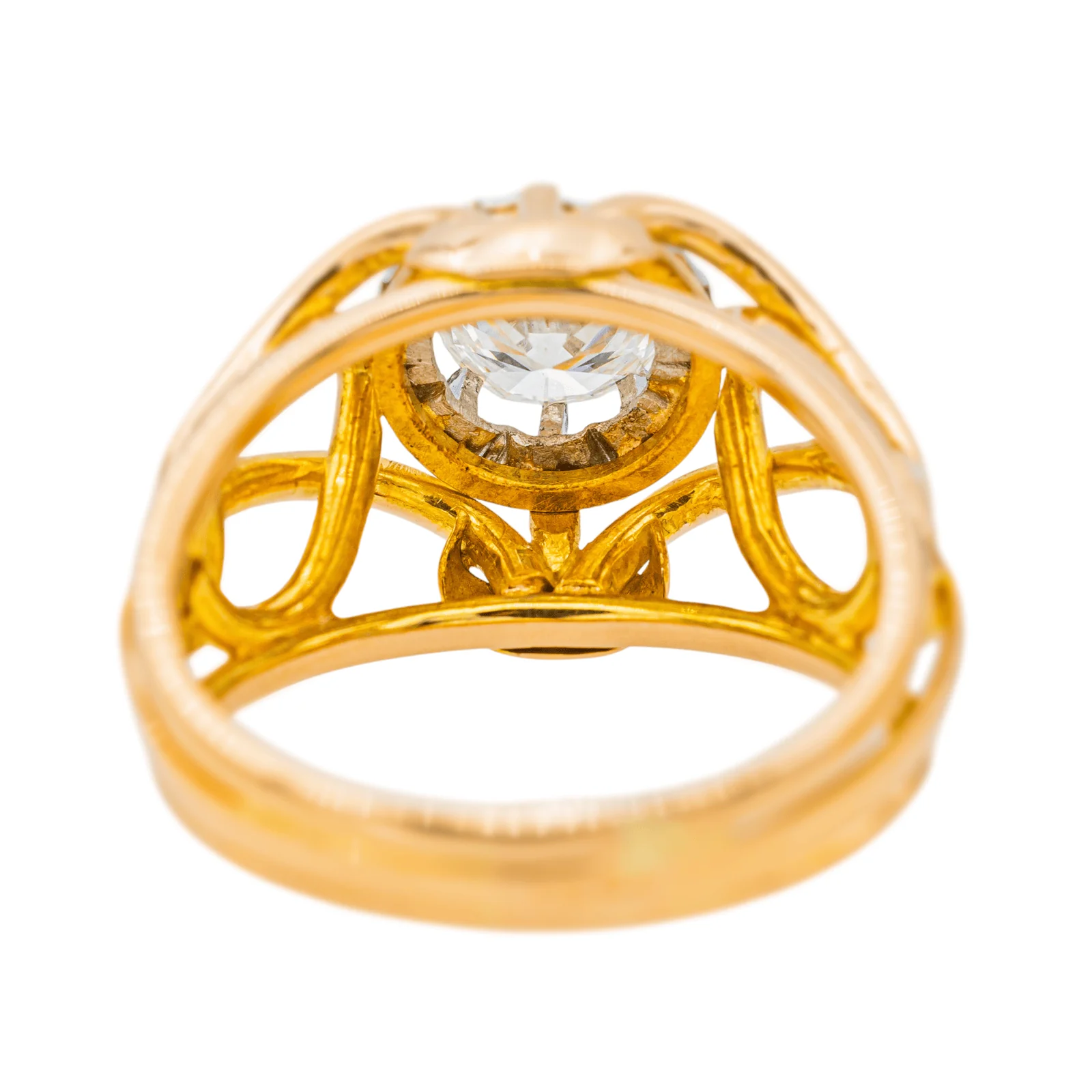Ring Solitaire Rose gold, platinum Diamond  - Image 5