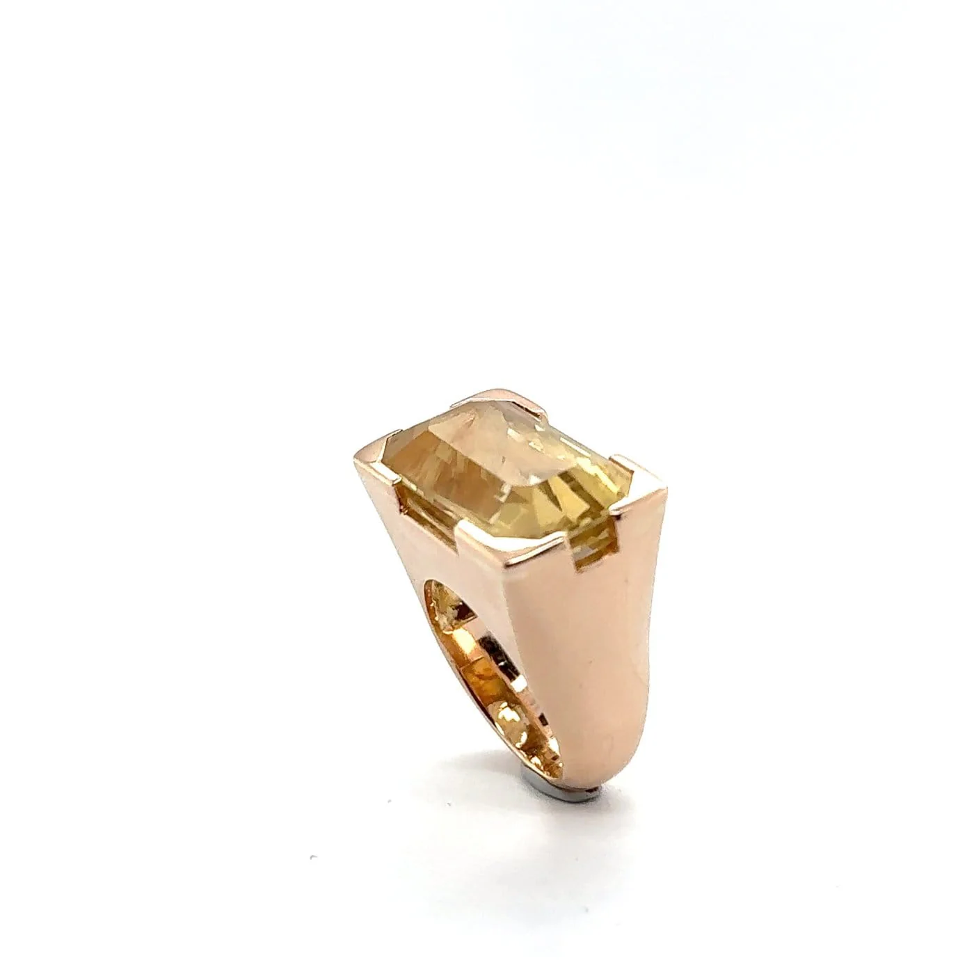 Ring Tank - Citrine in gold  - Image 4