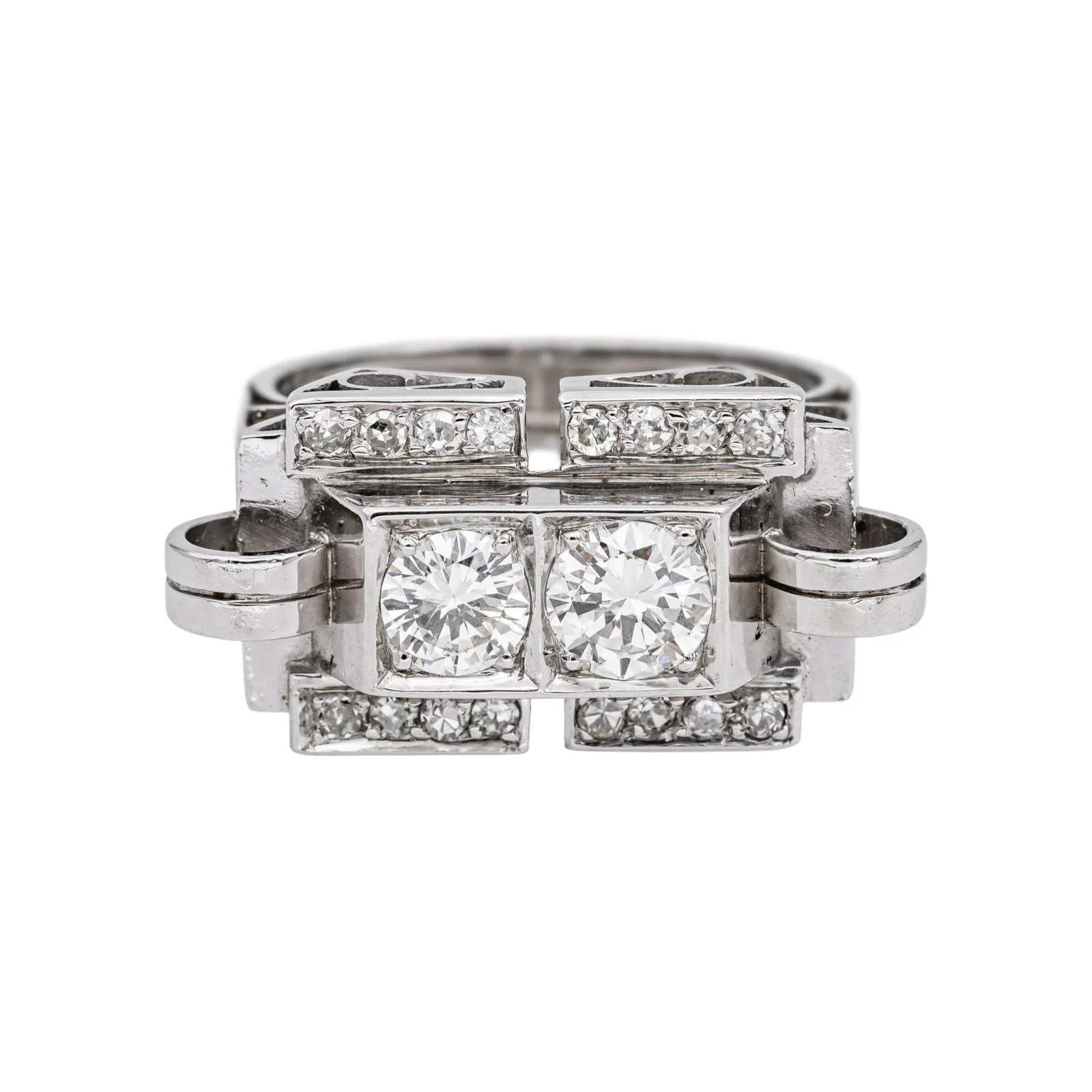 Ring Tank White gold Diamond 