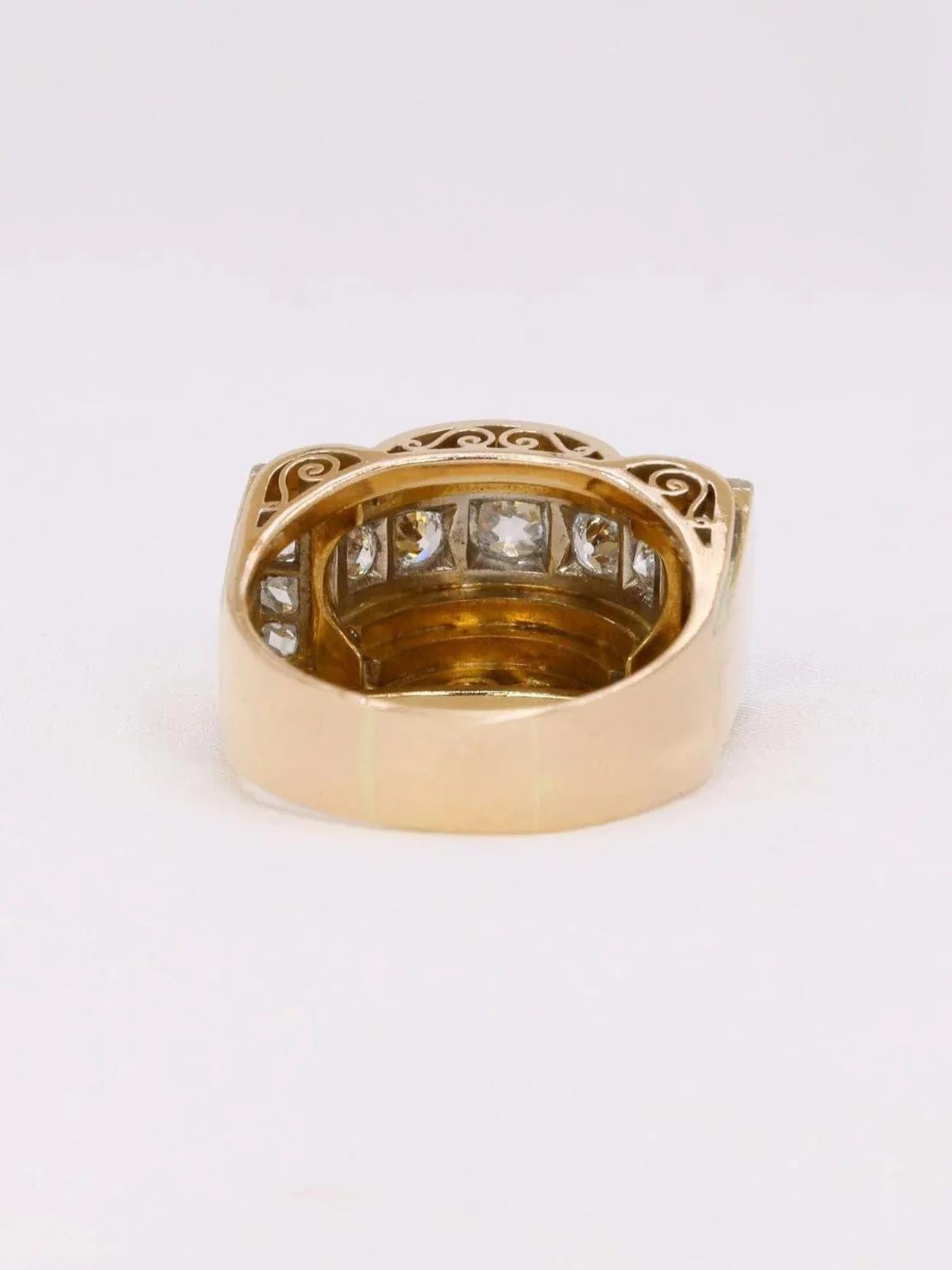 Ring tank yellow gold diamonds - Image 6