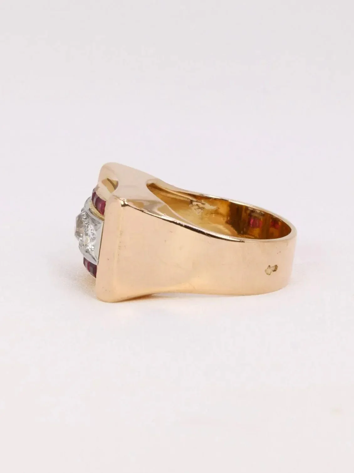 Ring tank rose gold diamonds rubies - Image 4