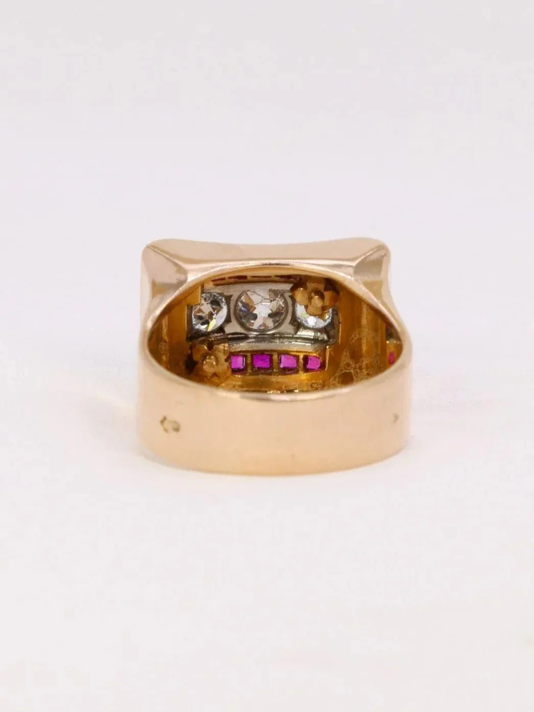 Ring tank rose gold diamonds rubies - Image 5