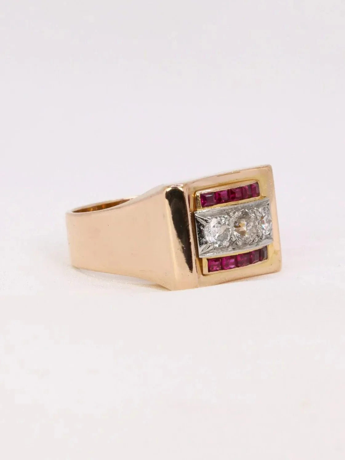 Ring tank rose gold diamonds rubies - Image 7