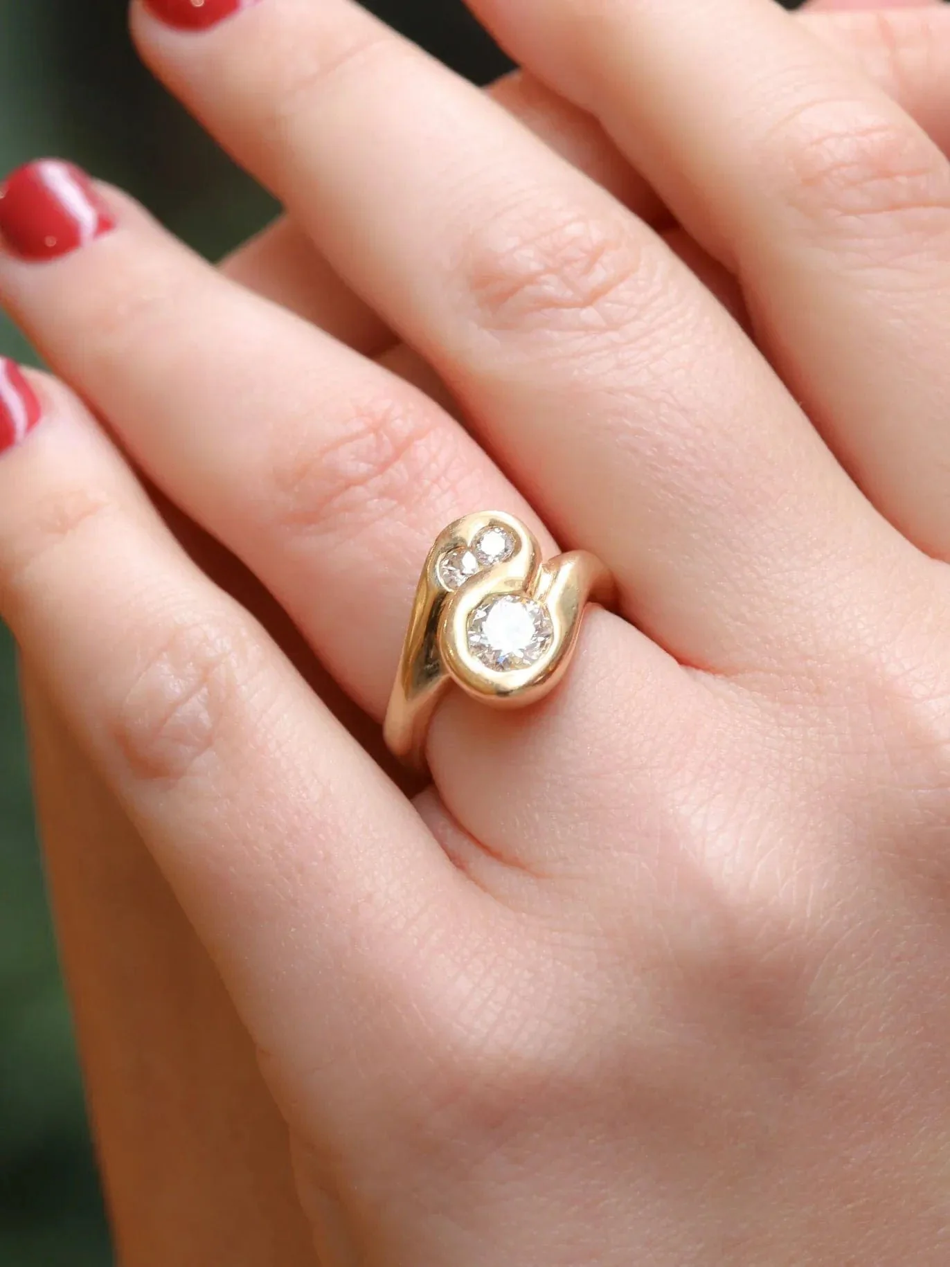 Ring Toi & Moi diamonds - Image 2