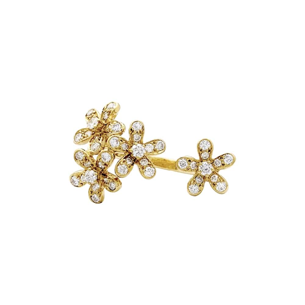 Van Cleef & Arpels ring, "Socrate", yellow gold and diamonds. 