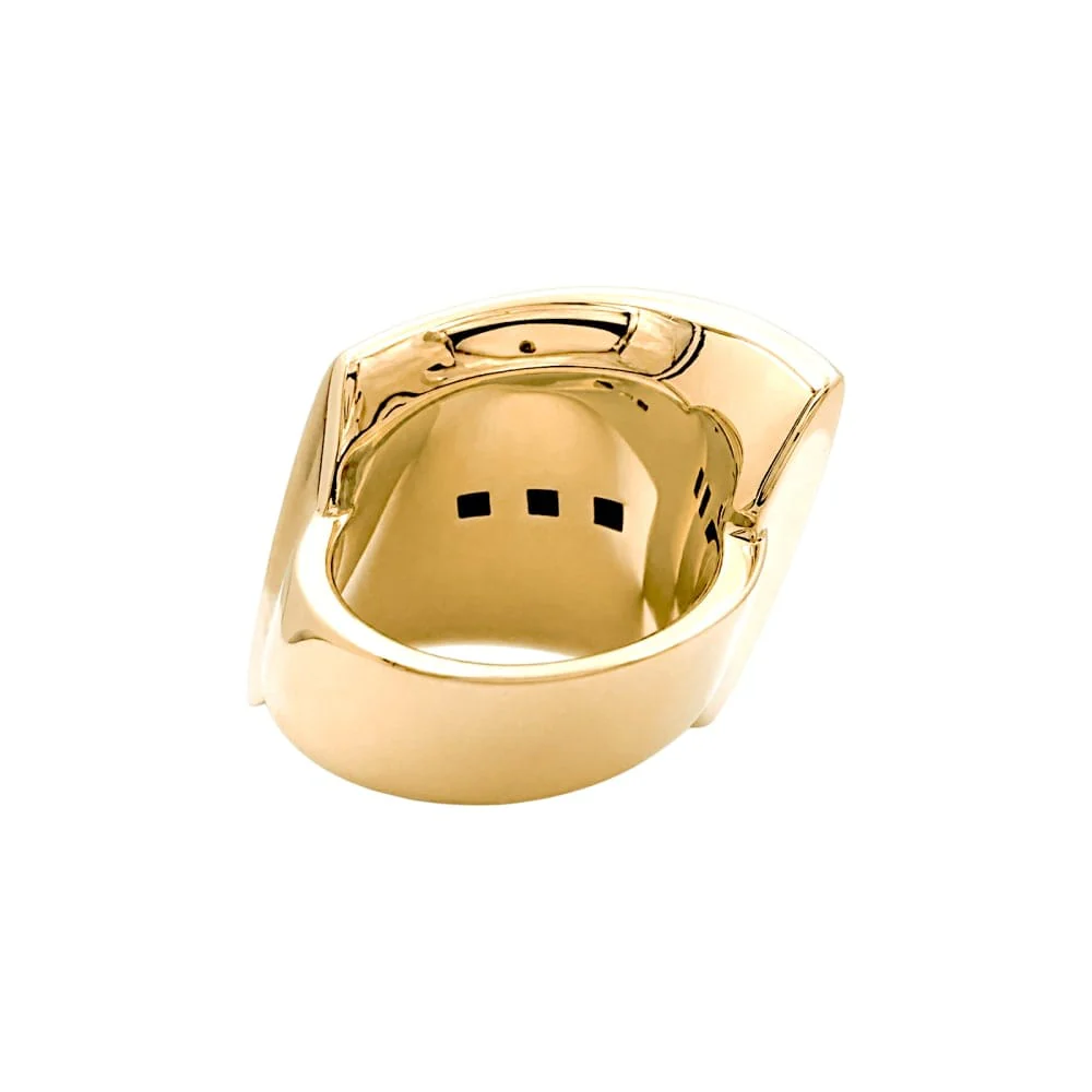 Vhernier ring, yellow gold. - Image 4