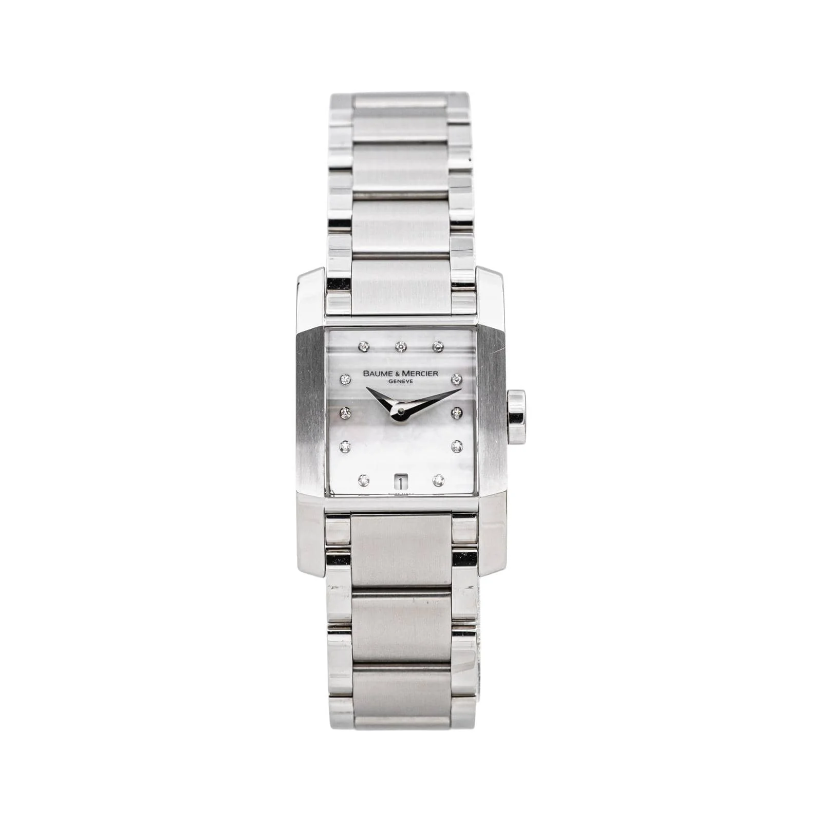 Baume & Mercier Hampton Diamond Steel Watch 