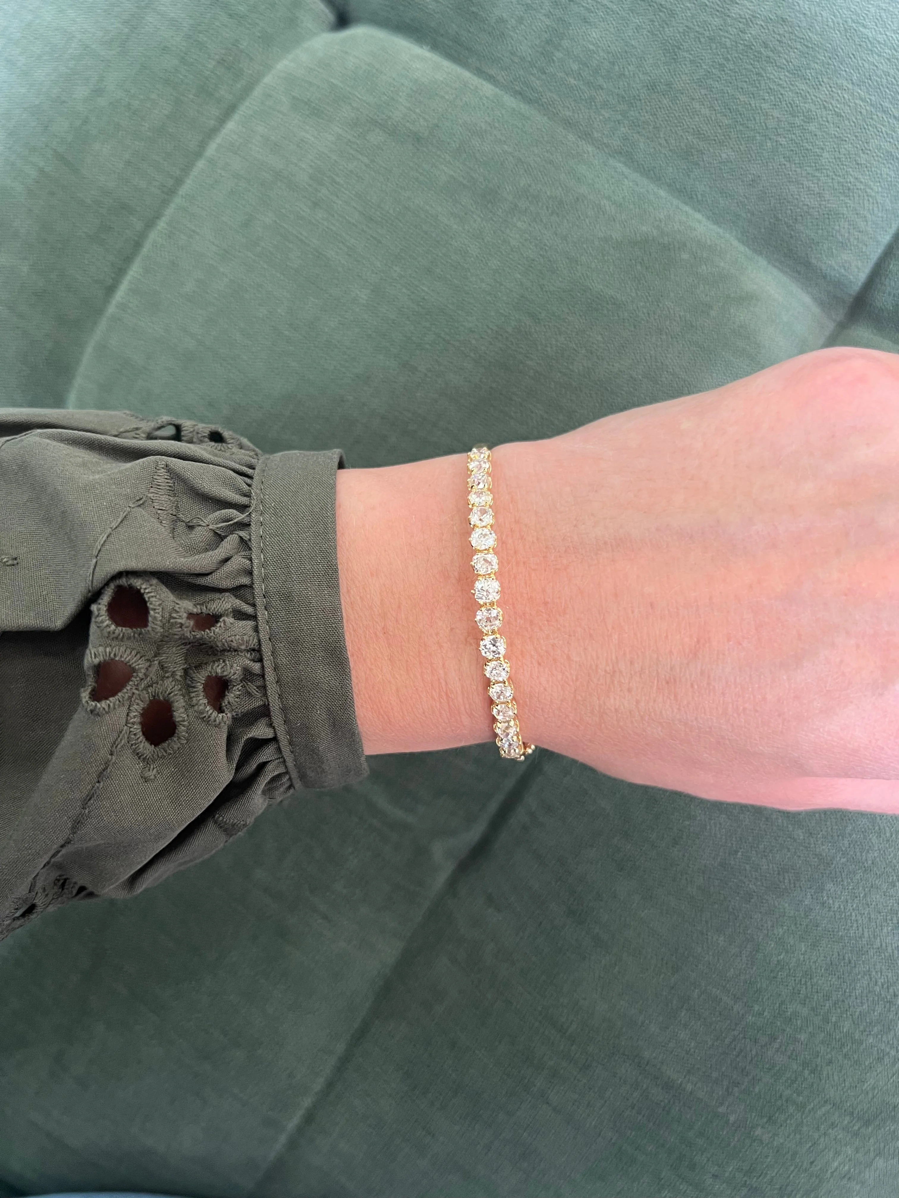 Beautiful old mine diamond bangle  - Image 2