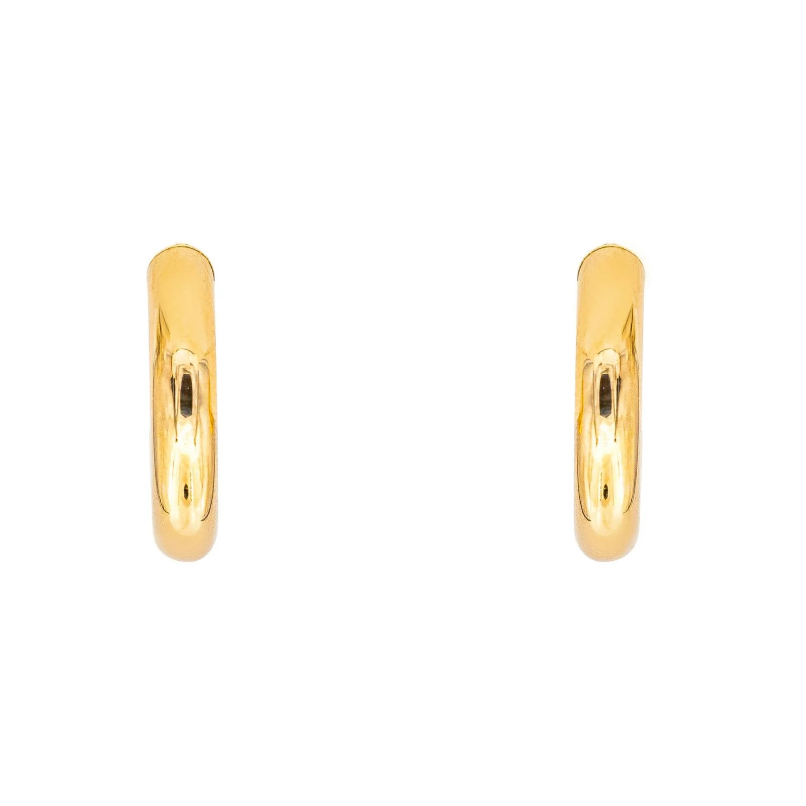 Yellow gold hoop earrings 