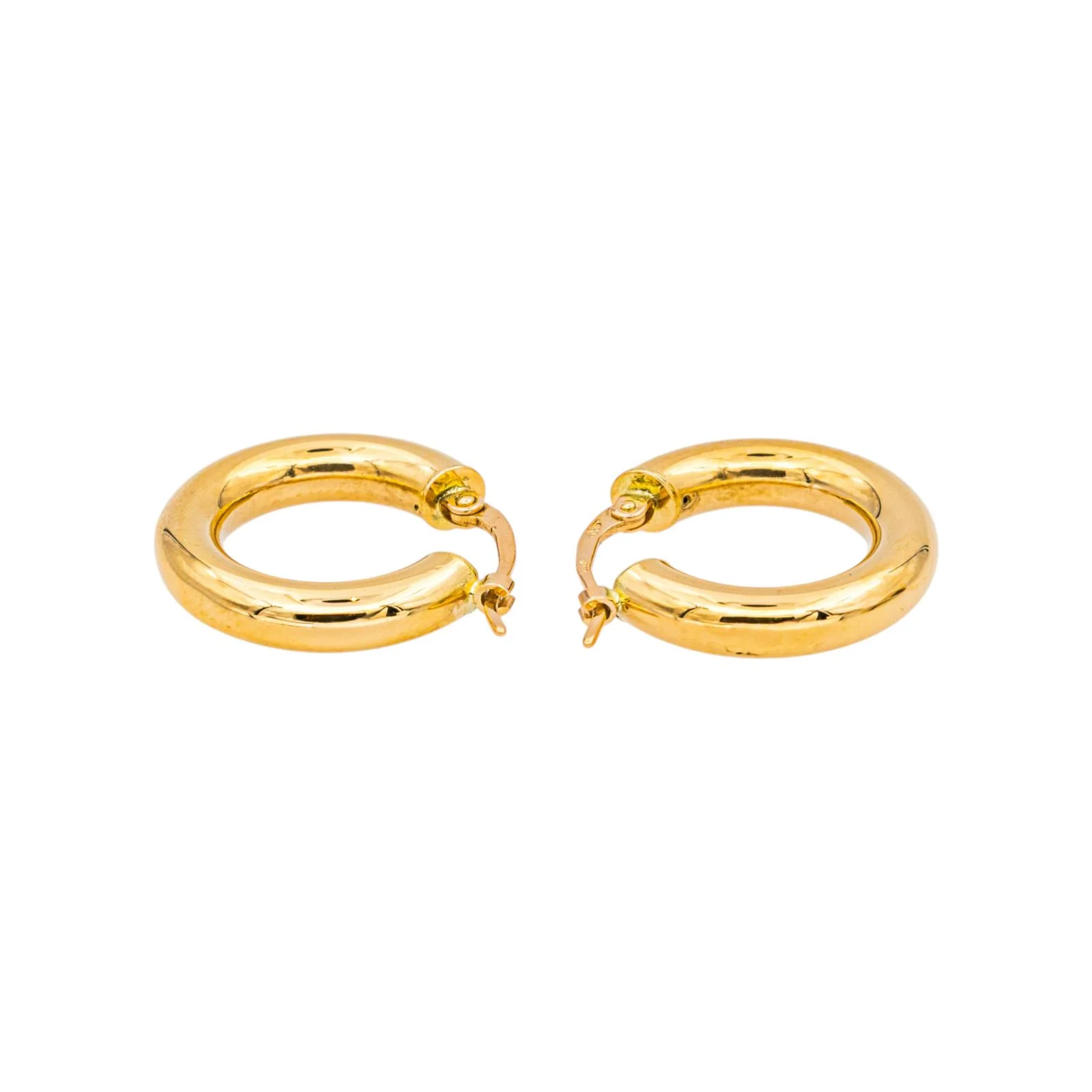 Yellow gold hoop earrings  - Image 7