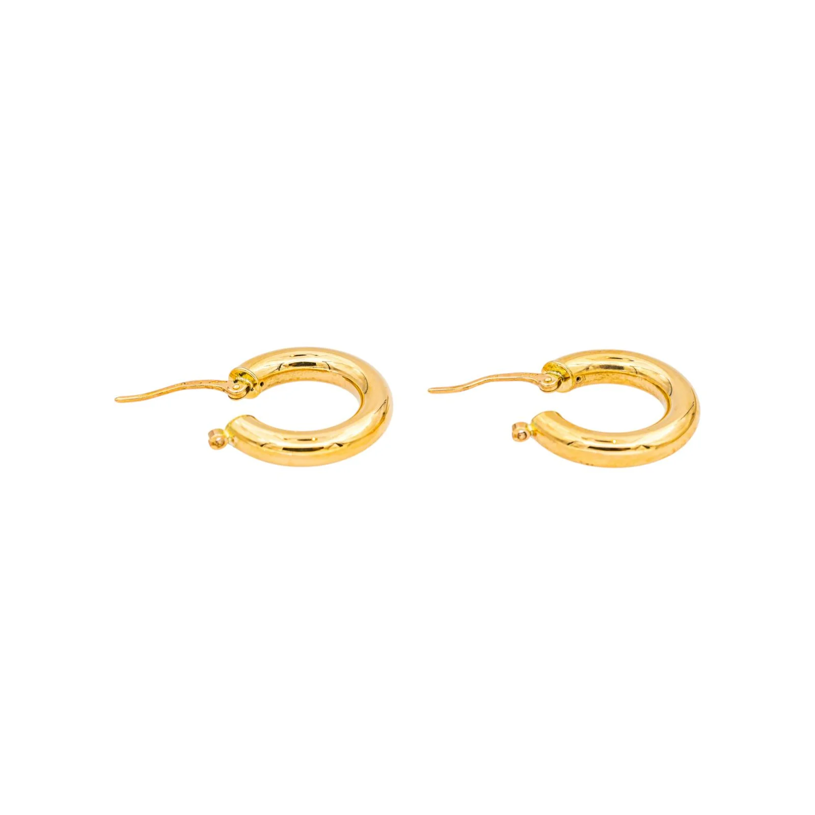 Yellow gold hoop earrings  - Image 8
