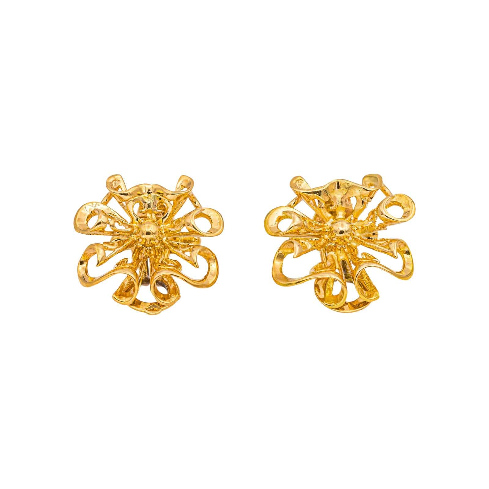 Yellow gold earrings  - Image 5