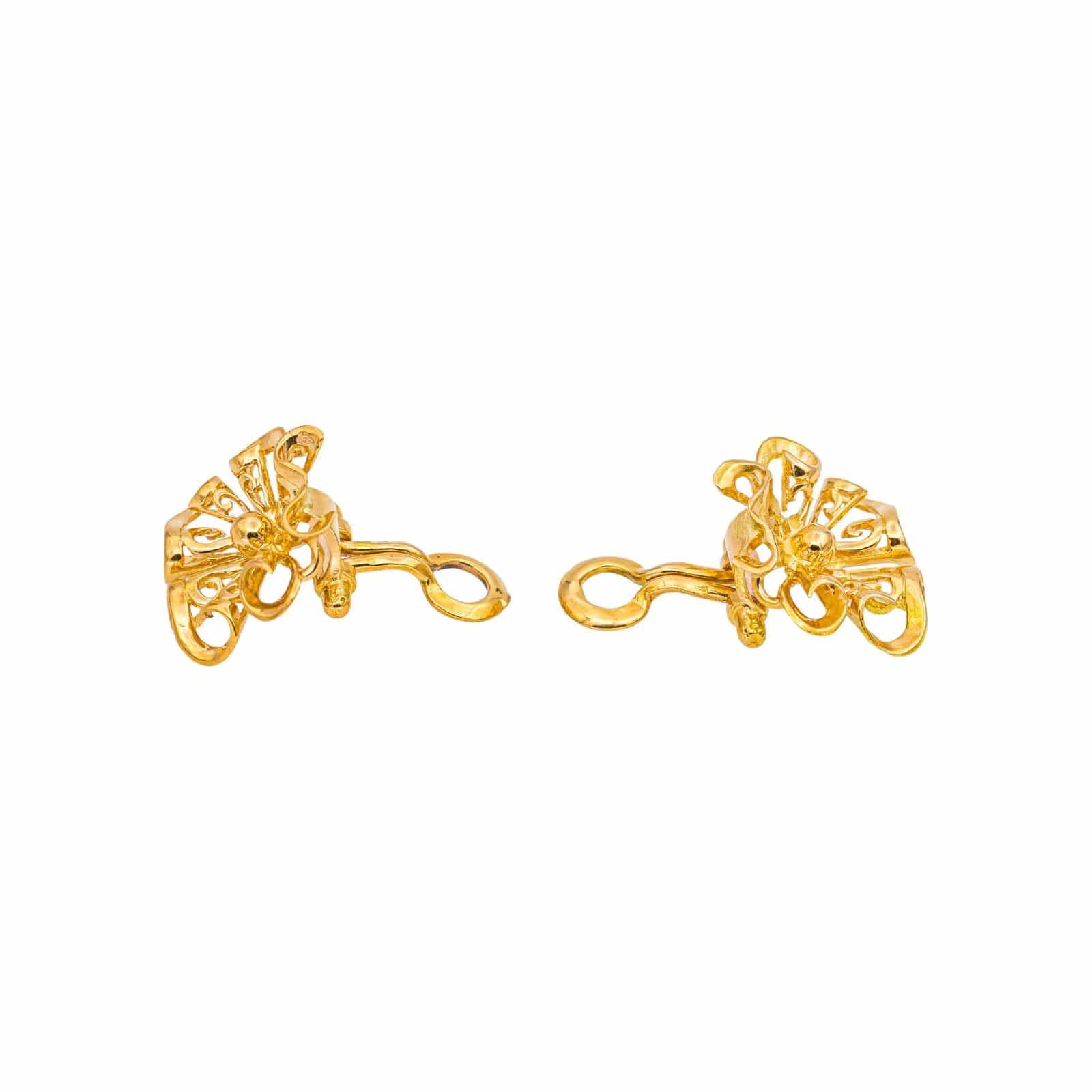Yellow gold earrings  - Image 7
