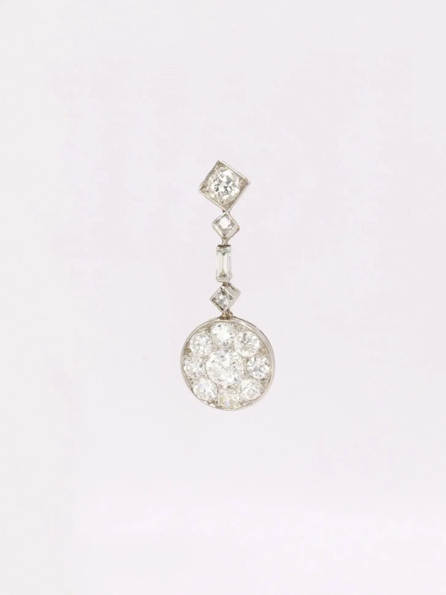 Dangle earrings Art Deco diamonds - Image 3