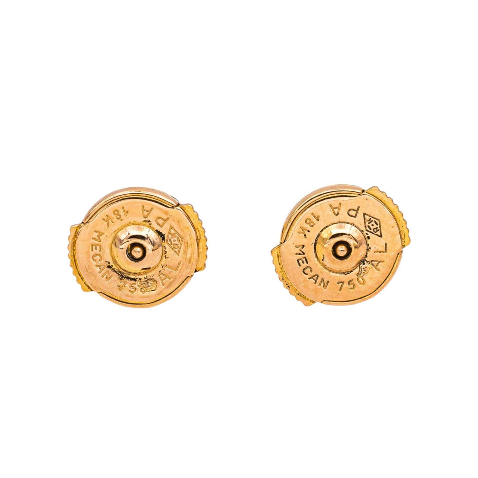 Yellow Gold Diamond Stud Earrings  - Image 6