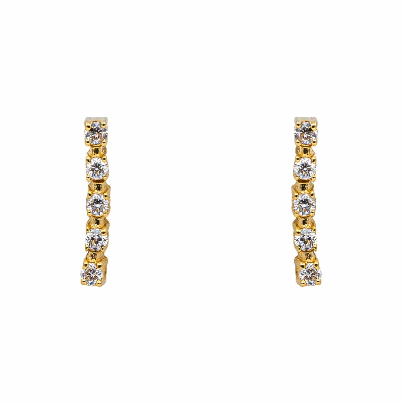 Yellow Gold Diamond Stud Earrings 