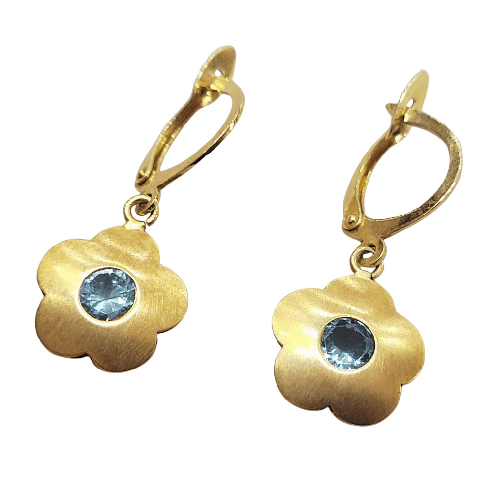 Earrings - Topazes in 18k yellow gold 