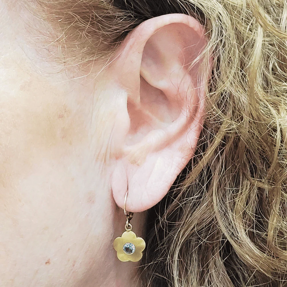 Earrings - Topazes in 18k yellow gold  - Image 2