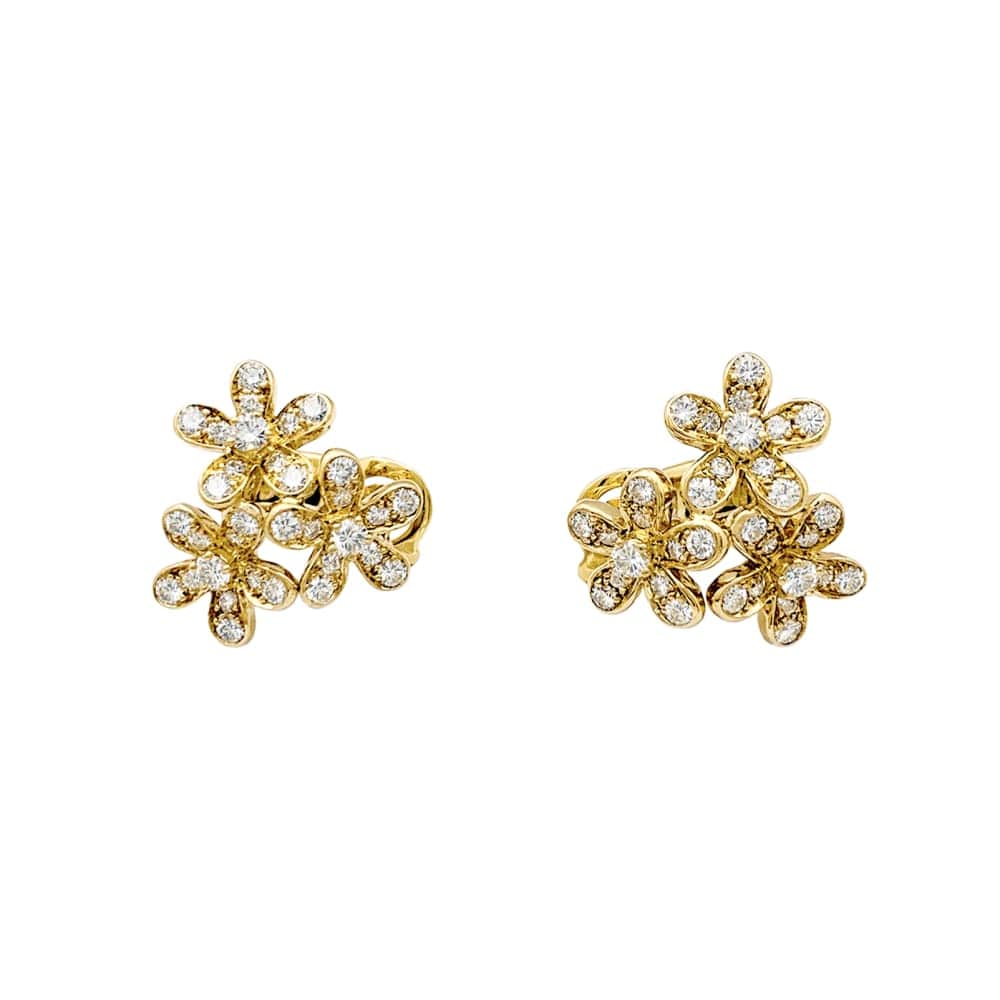 Van Cleef & Arpels earrings, "Socrate", yellow gold, diamonds.  - Image 2