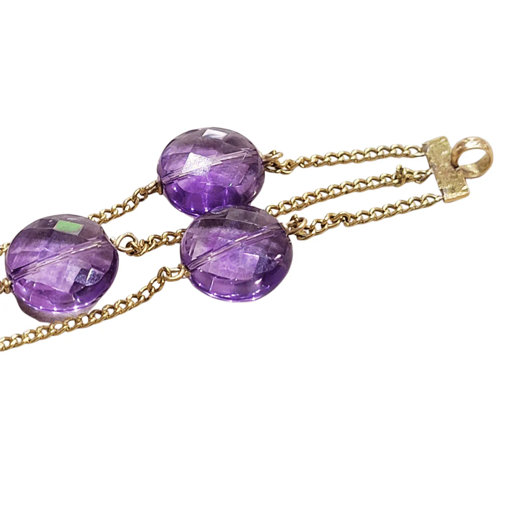 Bracelet - 18k yellow gold amethysts  - Image 6