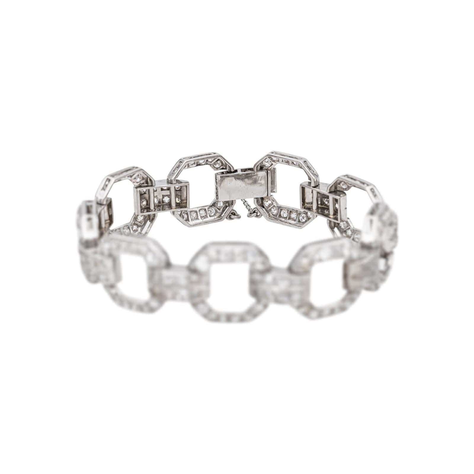 Bracelet Art Deco platinum Diamond  - Image 3