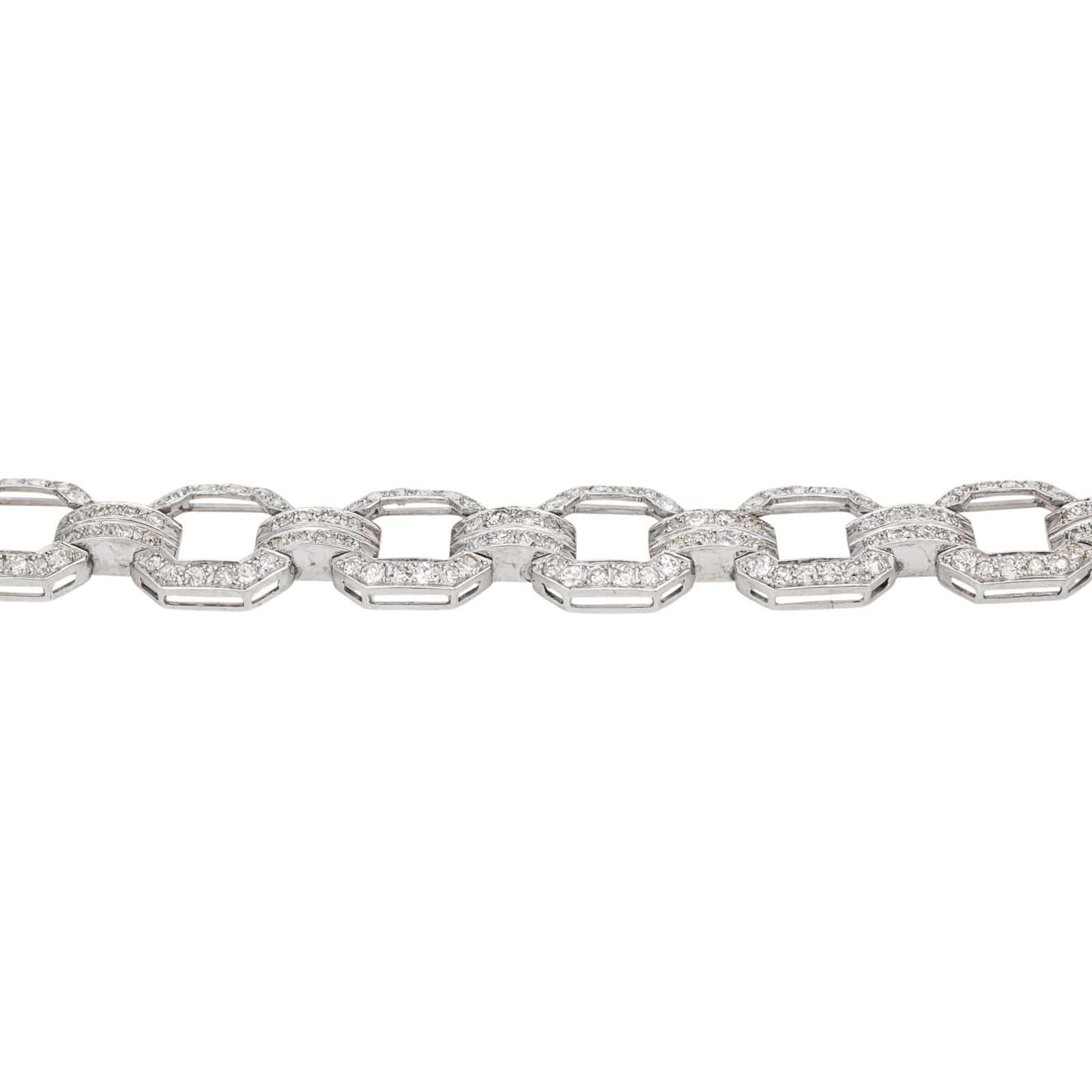 Bracelet Art Deco platinum Diamond  - Image 4