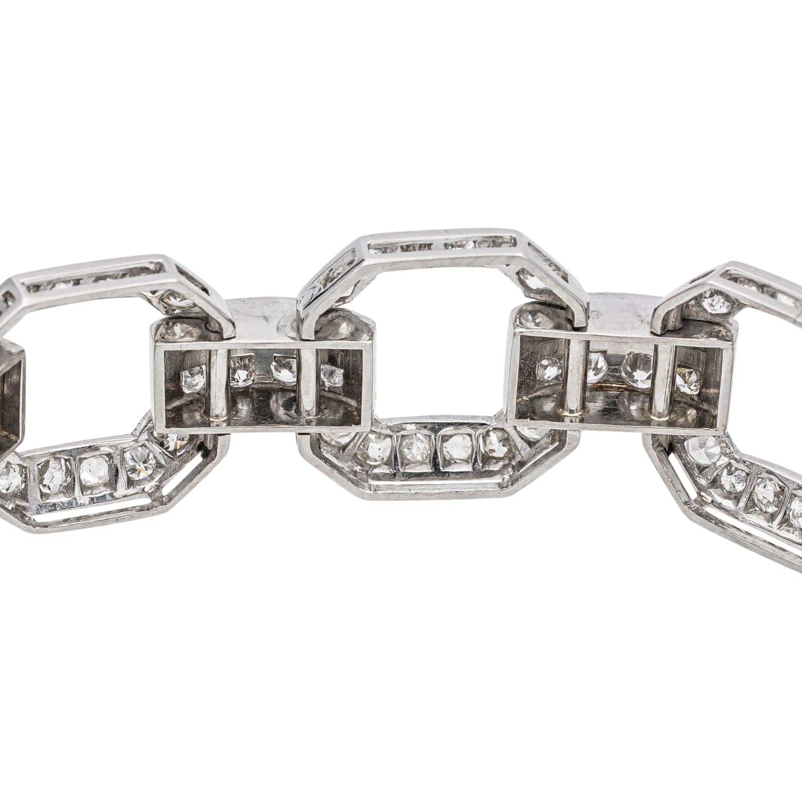 Bracelet Art Deco platinum Diamond  - Image 7