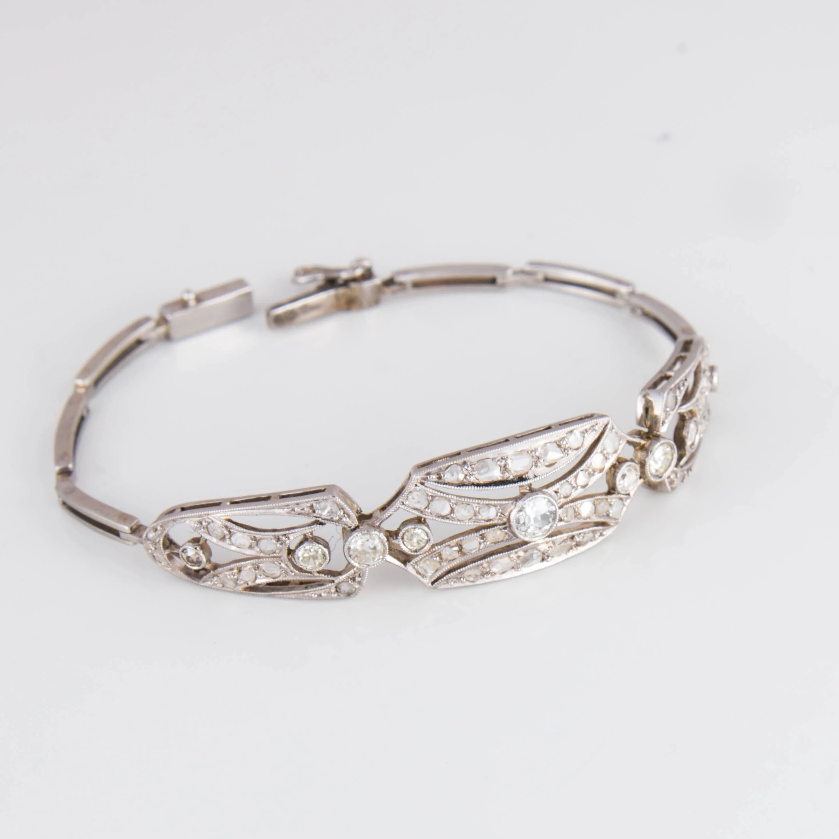 Bracelet Art Deco platinum Diamonds - Image 4