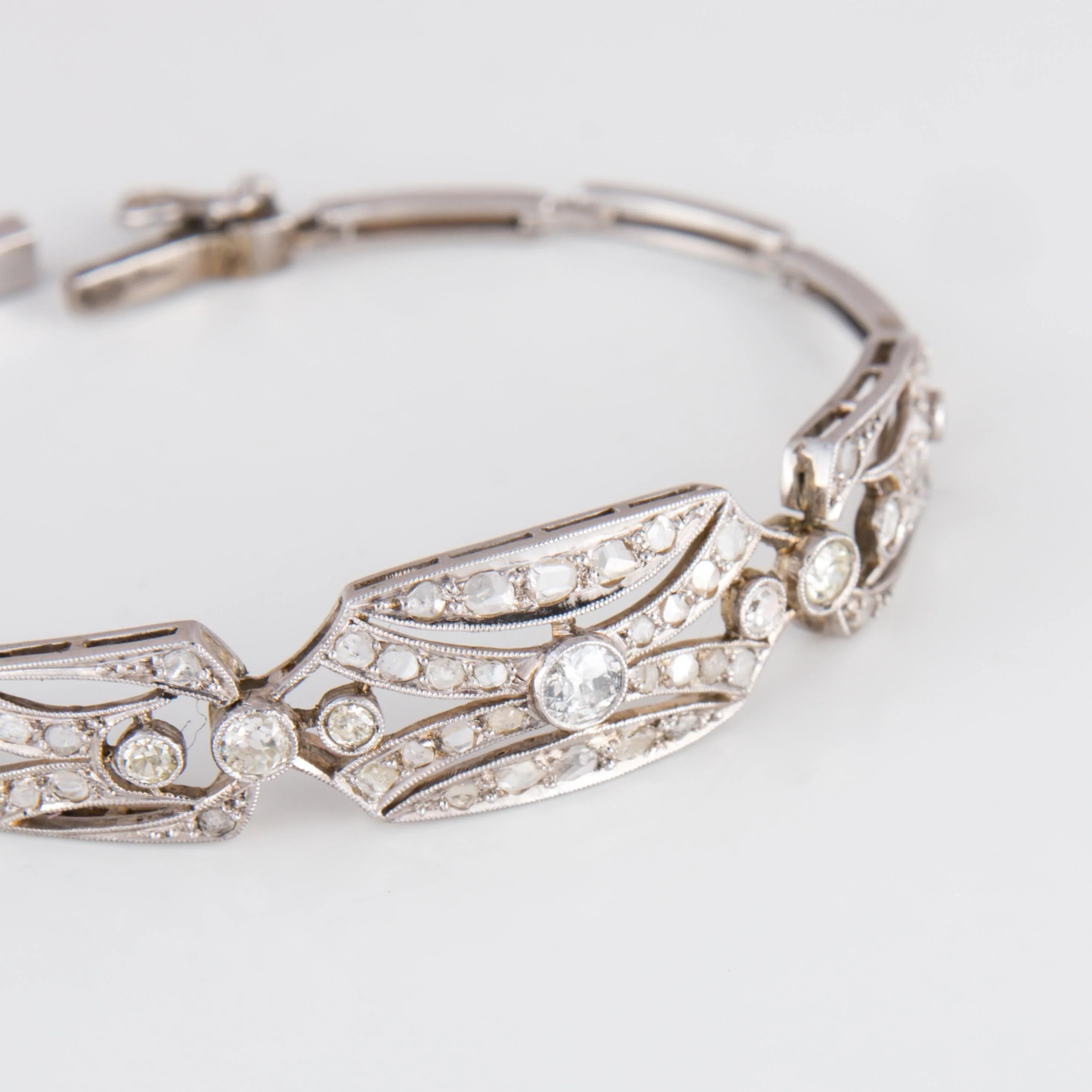 Bracelet Art Deco platinum Diamonds - Image 5