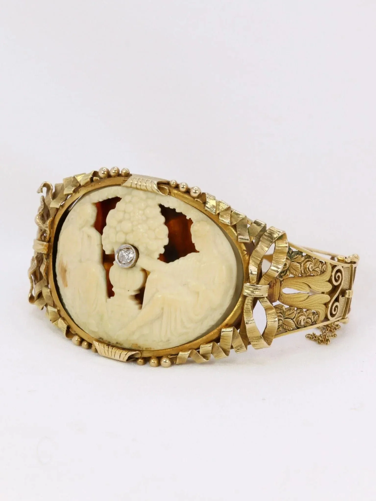 Art nouveau bracelet cameo on ivory - Image 7