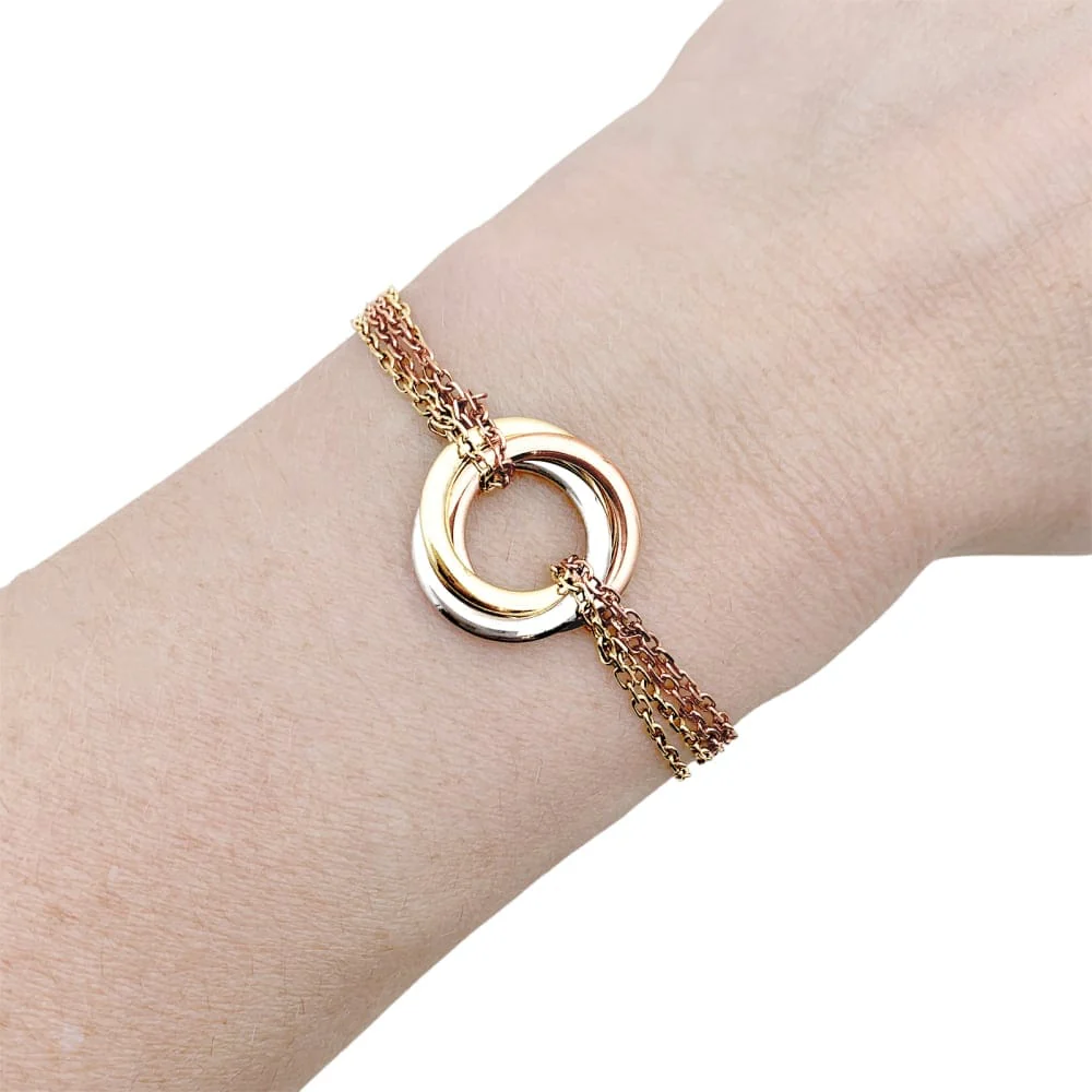 Bracelet Cartier "Trinity", three tones of gold. - Image 6